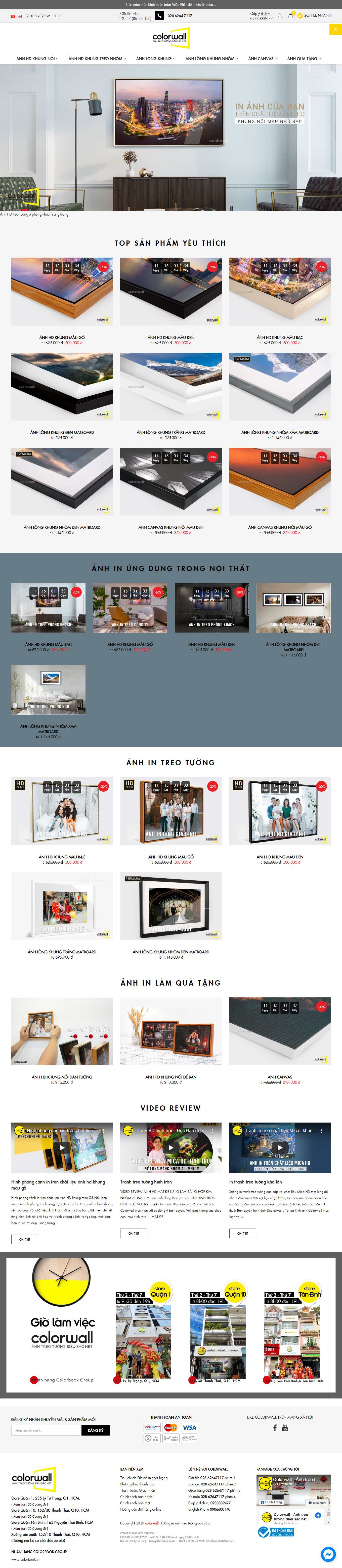 [vietcanvas] Thiết kế Website Web bán khung tranh ảnh - colorwallvn