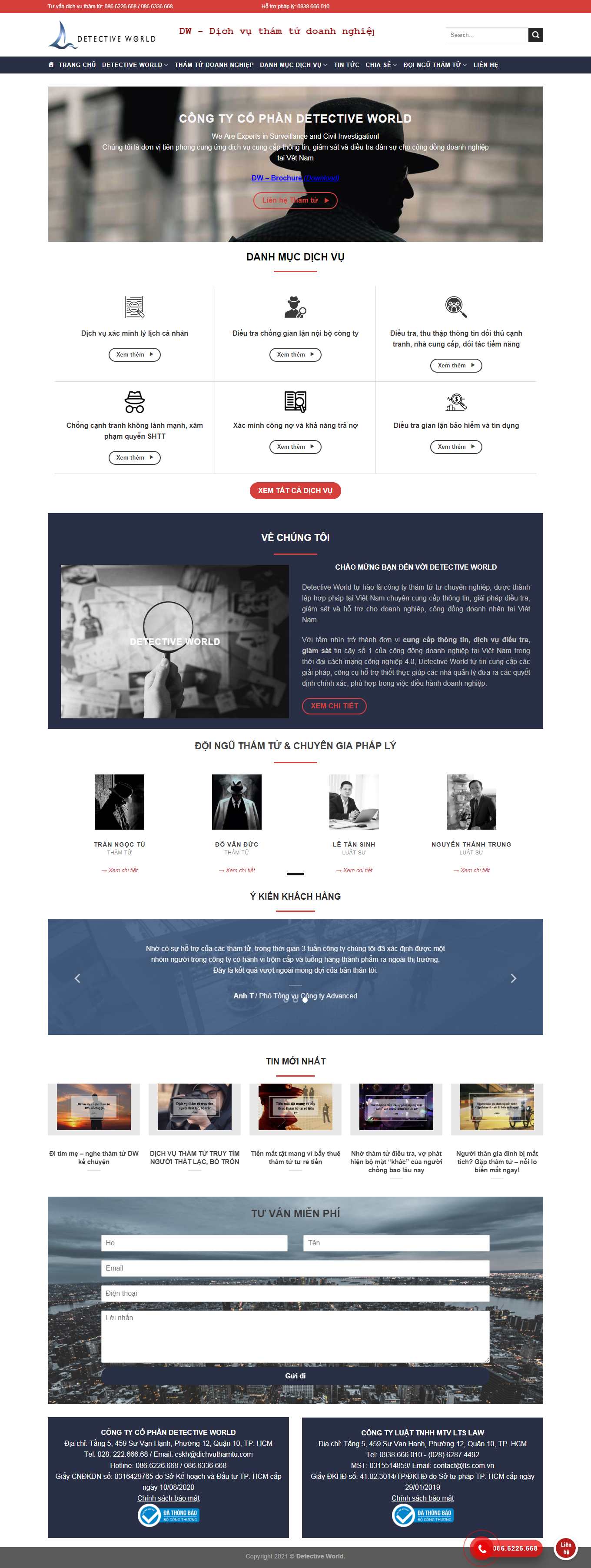 [thamtutuhaiphong] Thiết kế Website Web công ty thám tử - dichvuthamtucom