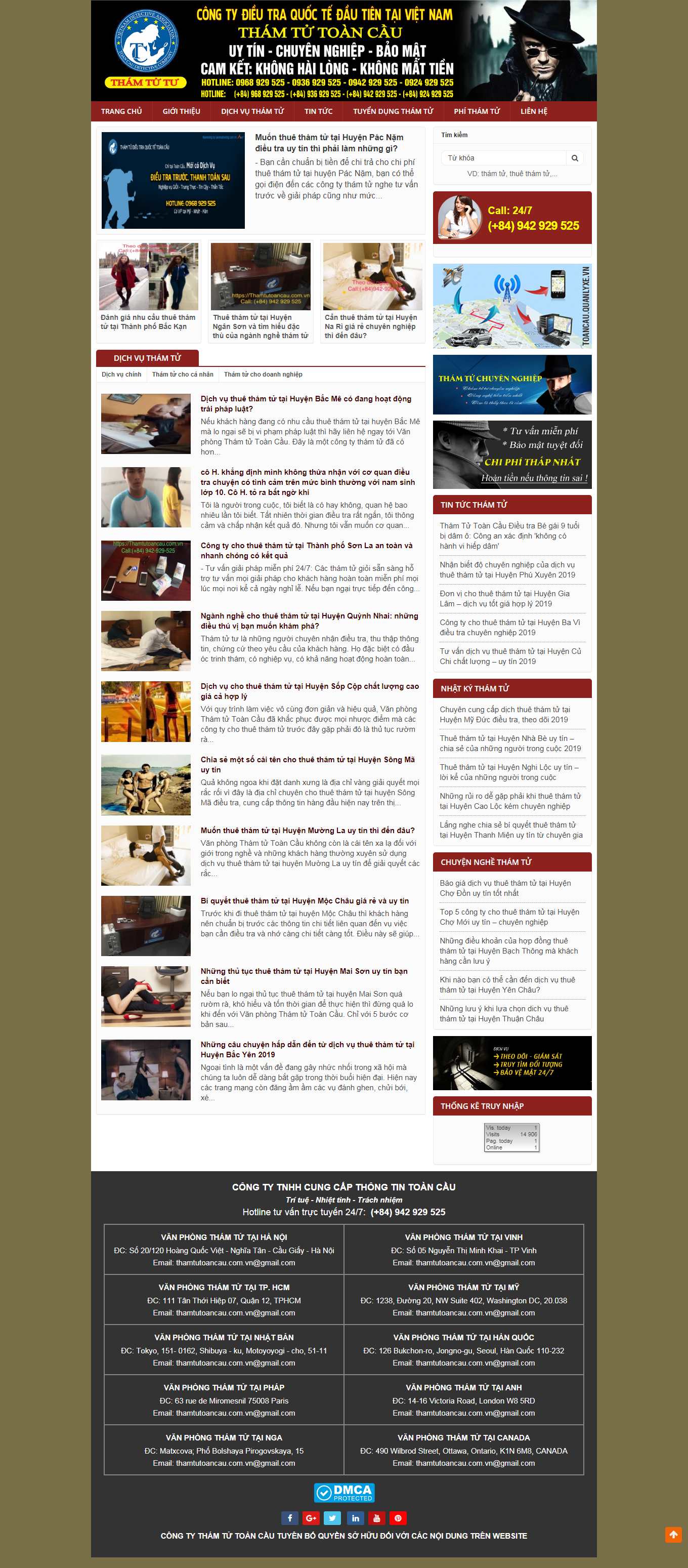 [thamtutuhaiphong] Thiết kế Website Web công ty thám tử - wwwthamtutoancaucomvn