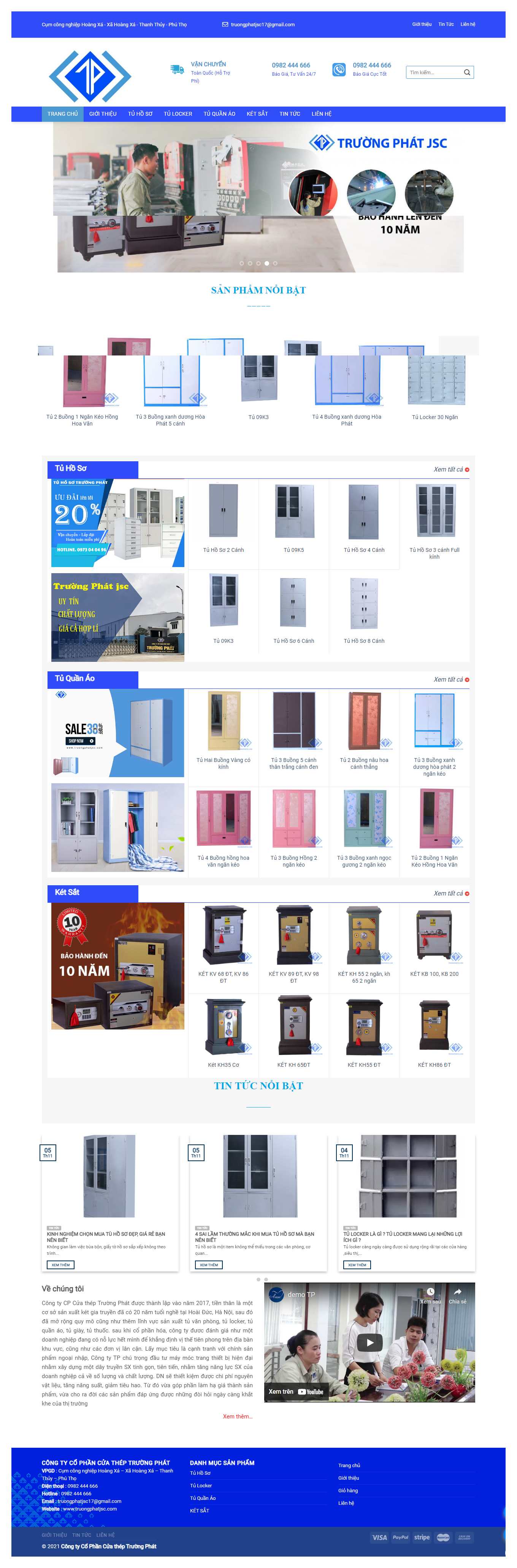 Thiết kế Website Web bán két sắt - truongphatjsccom