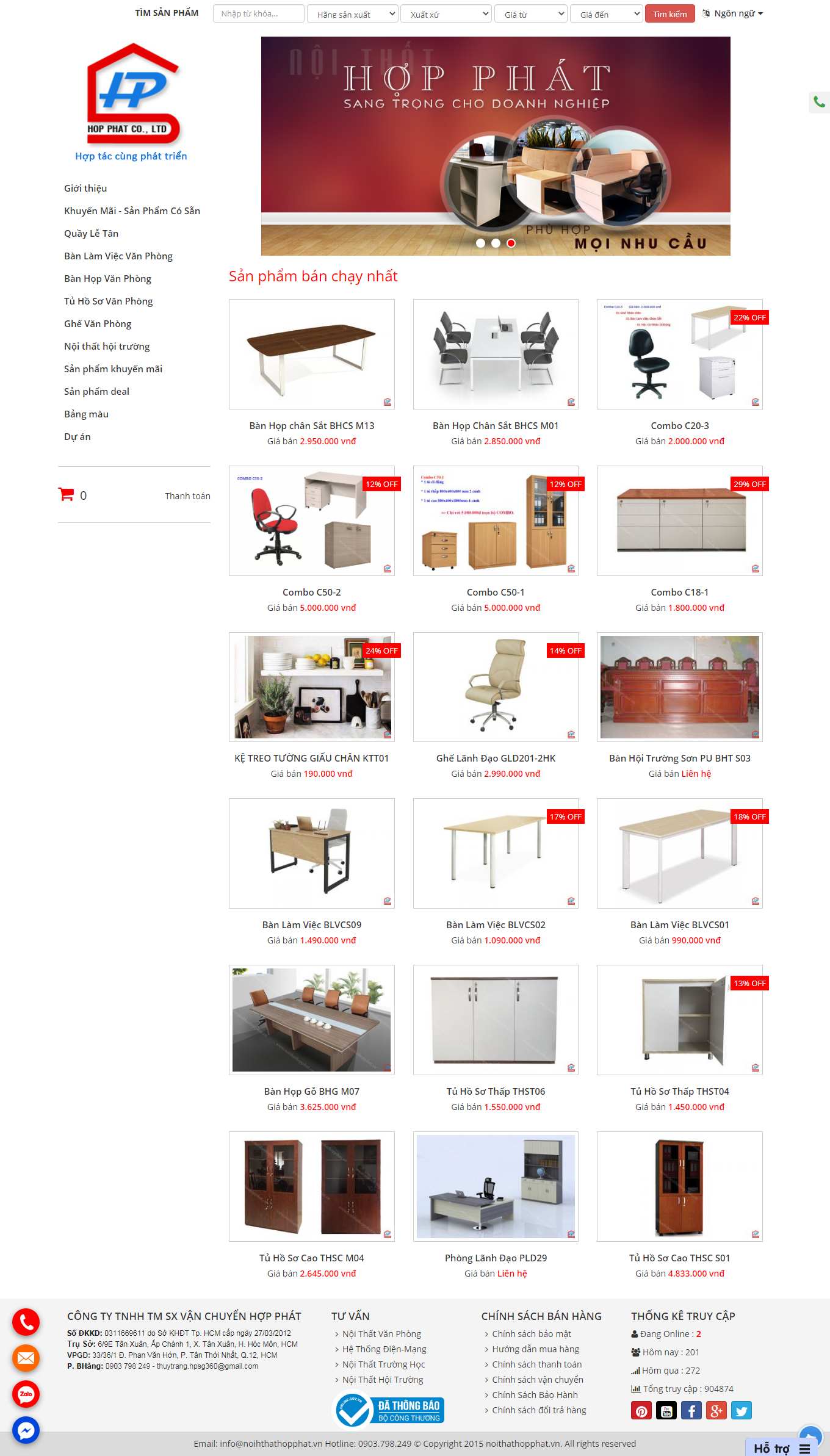[ghevanminh] Thiết kế Website Web bán bàn ghế văn phòng - noithathopphatvn