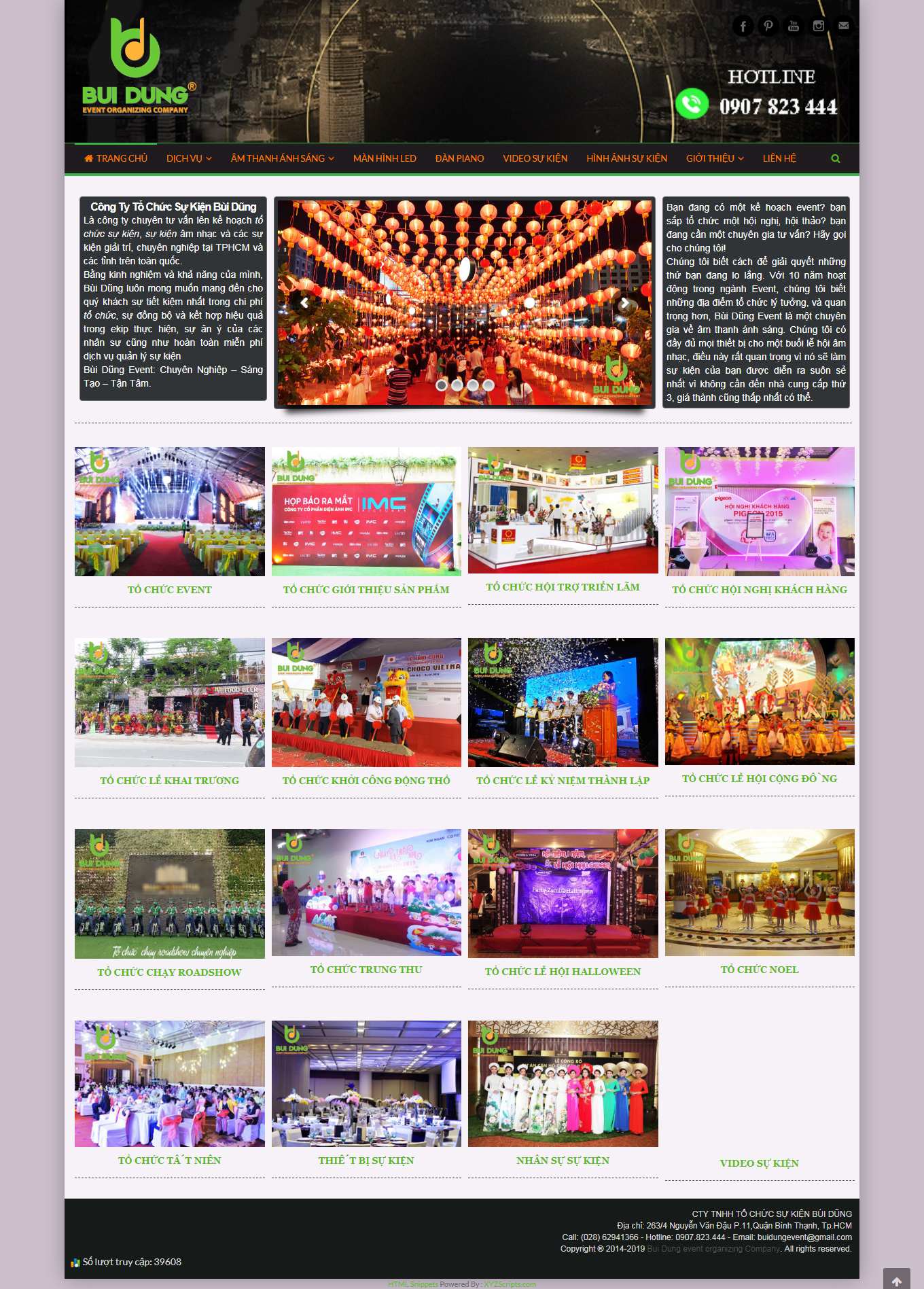 [hoabinhevents] Thiết kế Website Web tổ chức sự kiện, truyền thông - buidungmusiccom