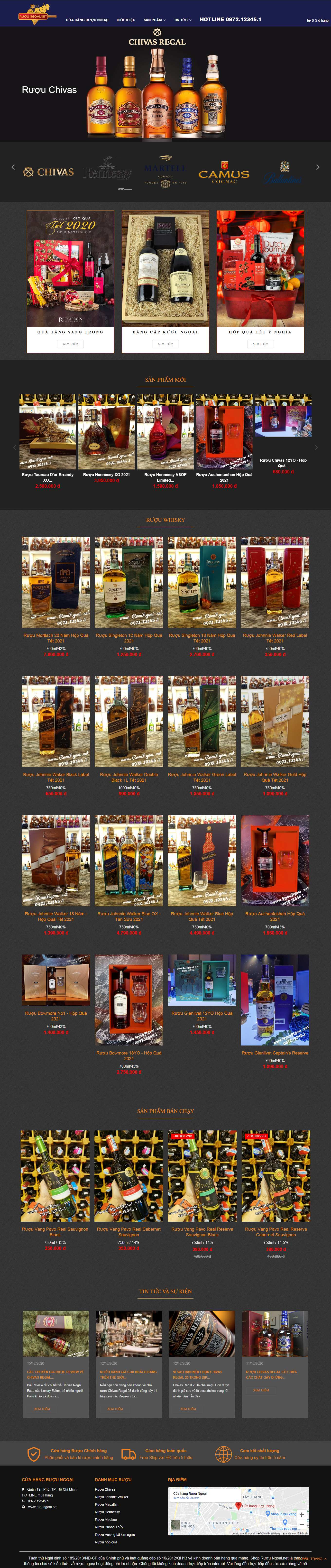[khoruou] Thiết kế Website Web bán rượu tây, rượu ta, rượu ngoại - ruoungoainet