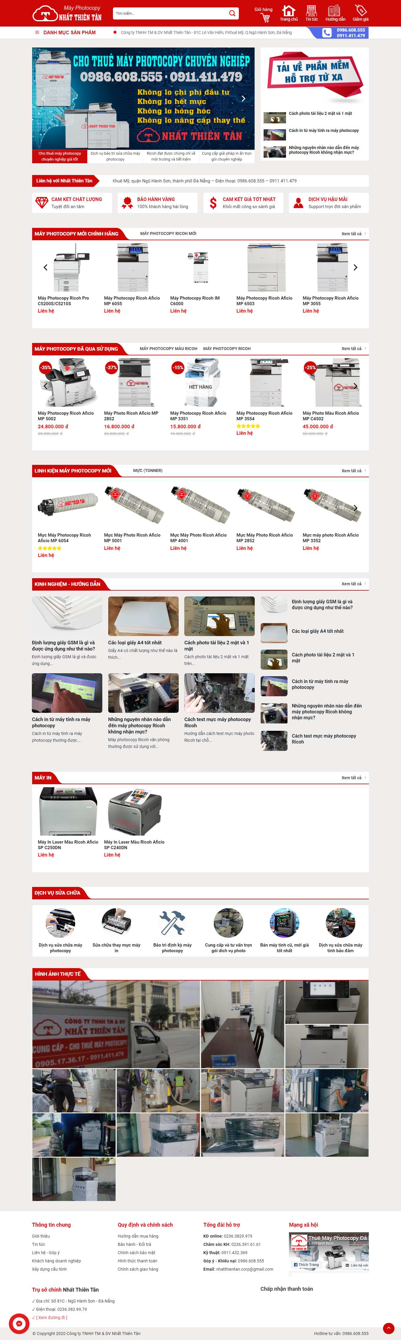 [brother] Thiết kế Website Web bán máy in, máy photocopy - wwwnhatthientancom