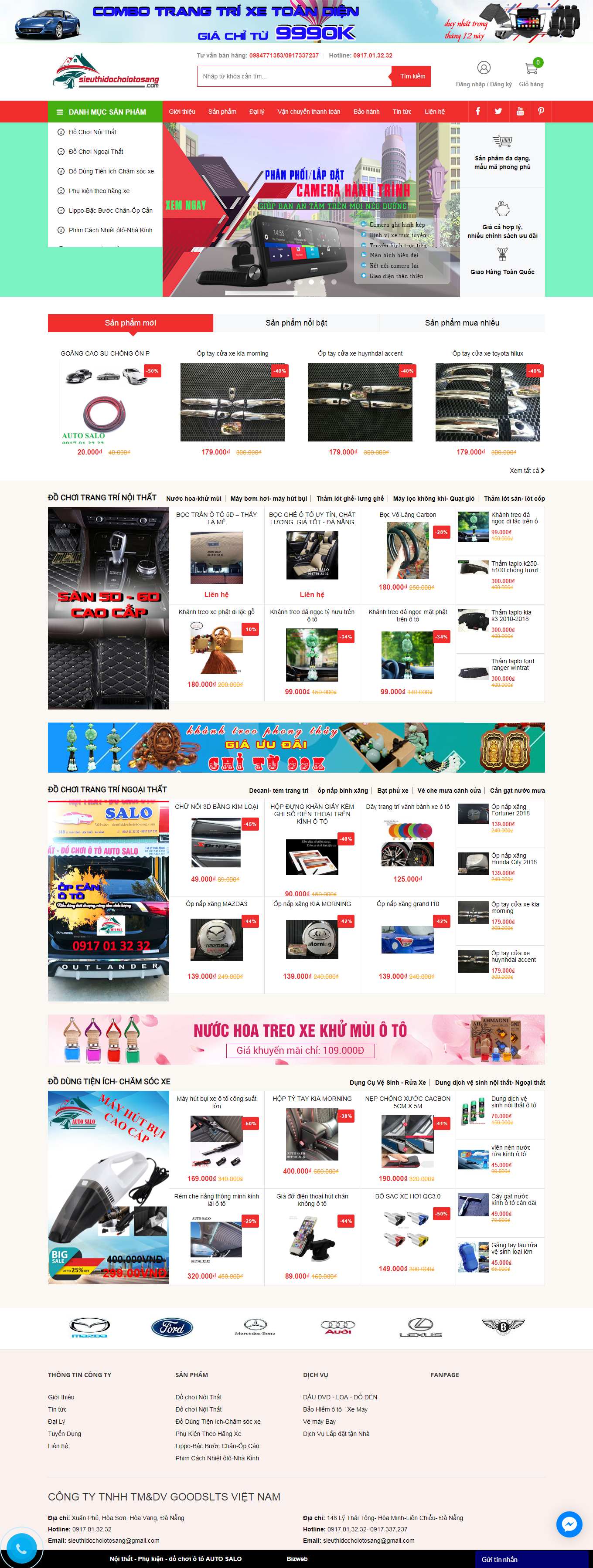 [shopxehoi] Thiết kế Website Web bán đồ chơi ô tô, linh kiện ô tô - sieuthidochoiotosangcom