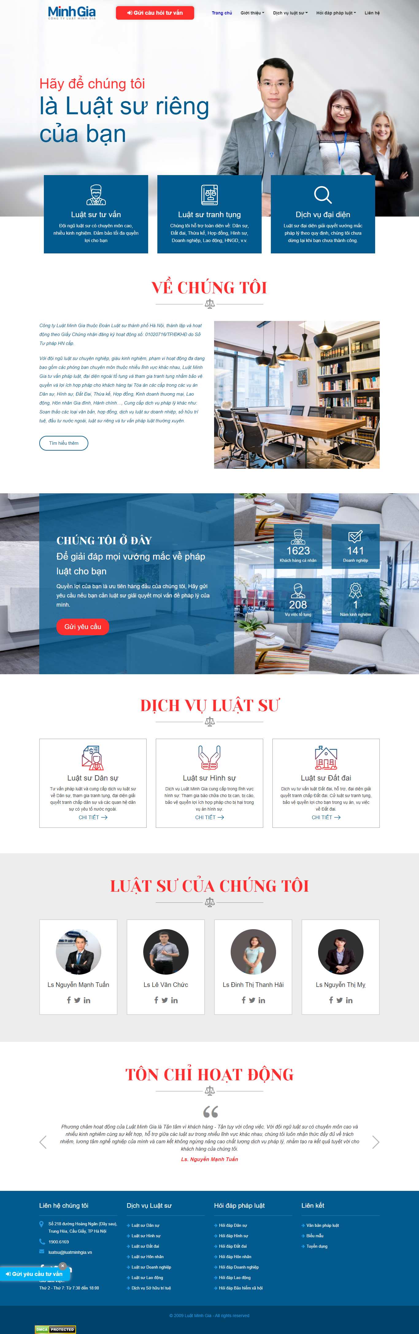 [luathuythanh] Thiết kế Website Web Luật Tòa án Tư vấn - luatminhgiacomvn