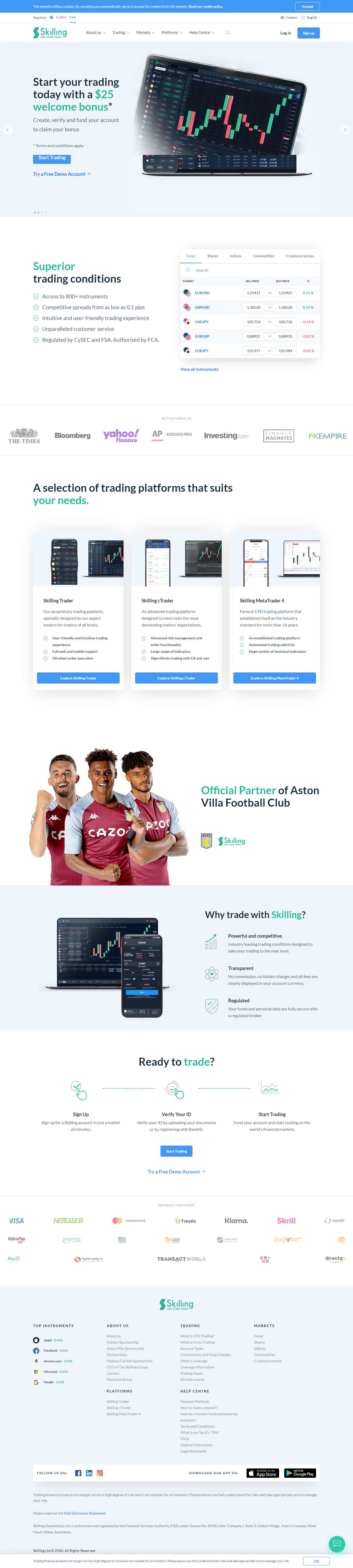 Thiết kế Website Web Chứng khoán Tài chính Forex - skillingcom