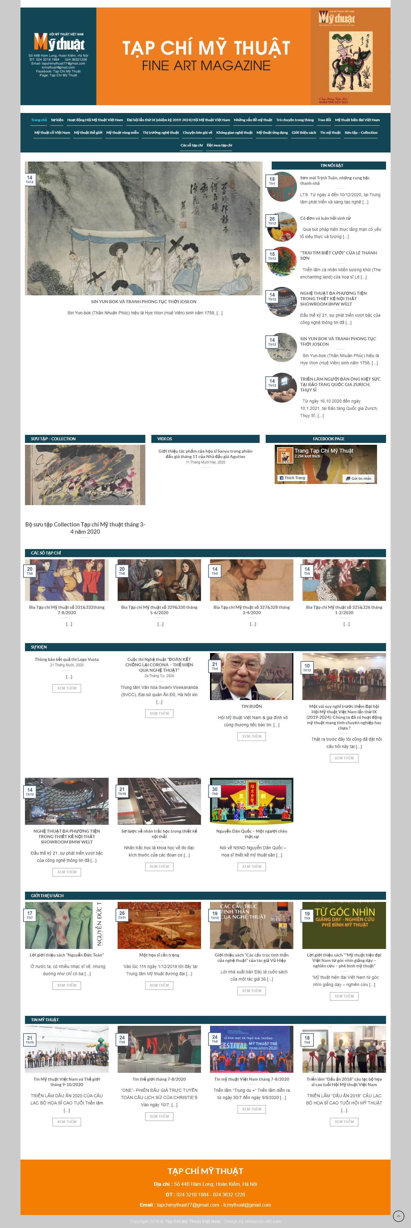 [amia] Thiết kế Website Web Nghệ thuật Mỹ thuật - tapchimythuatvn