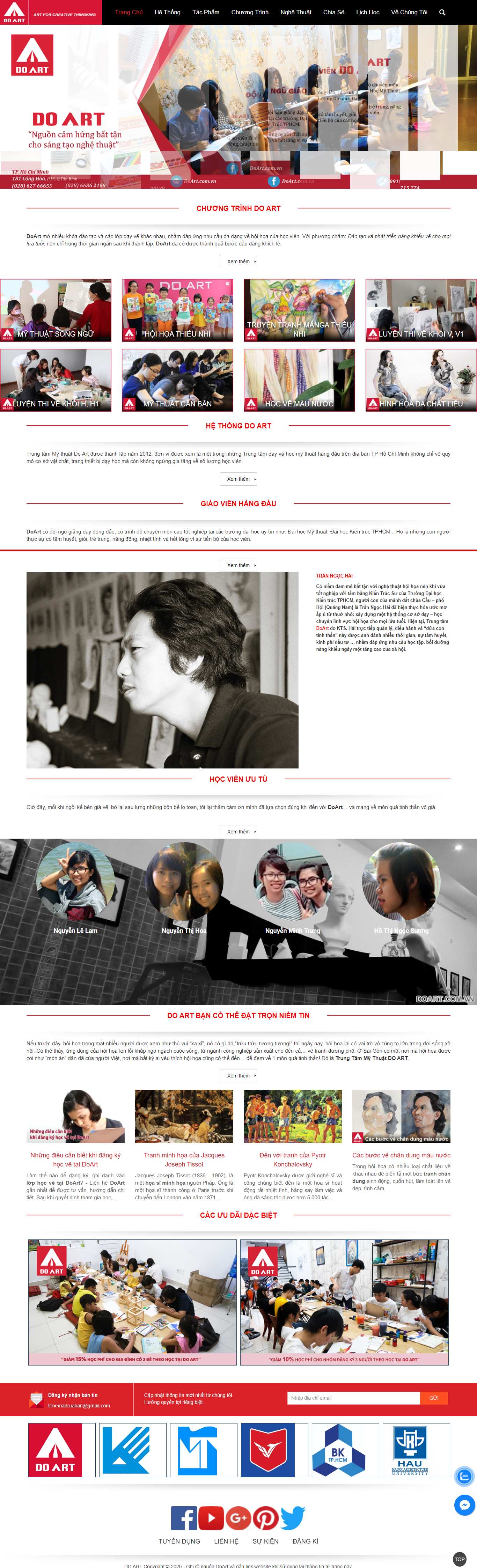 [amia] Thiết kế Website Web Nghệ thuật Mỹ thuật - doartcomvn