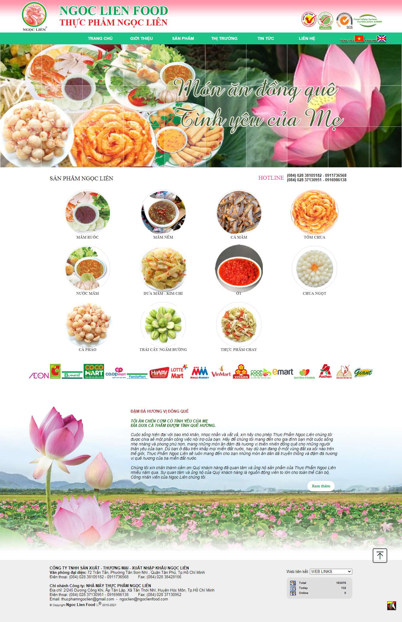 Thiết kế Website Web bán đồ ăn chay - wwwngoclienfoodcom