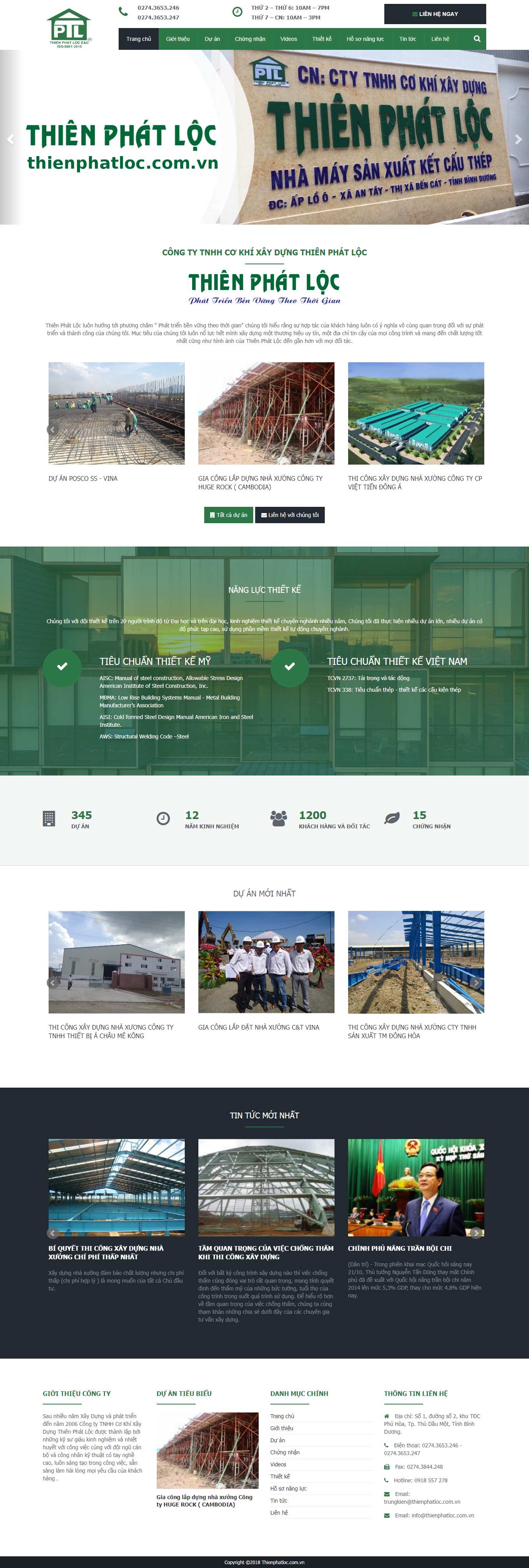 [giacongcokhihaiphong] Thiết kế Website Web xưởng cơ khí - thienphatloccomvn