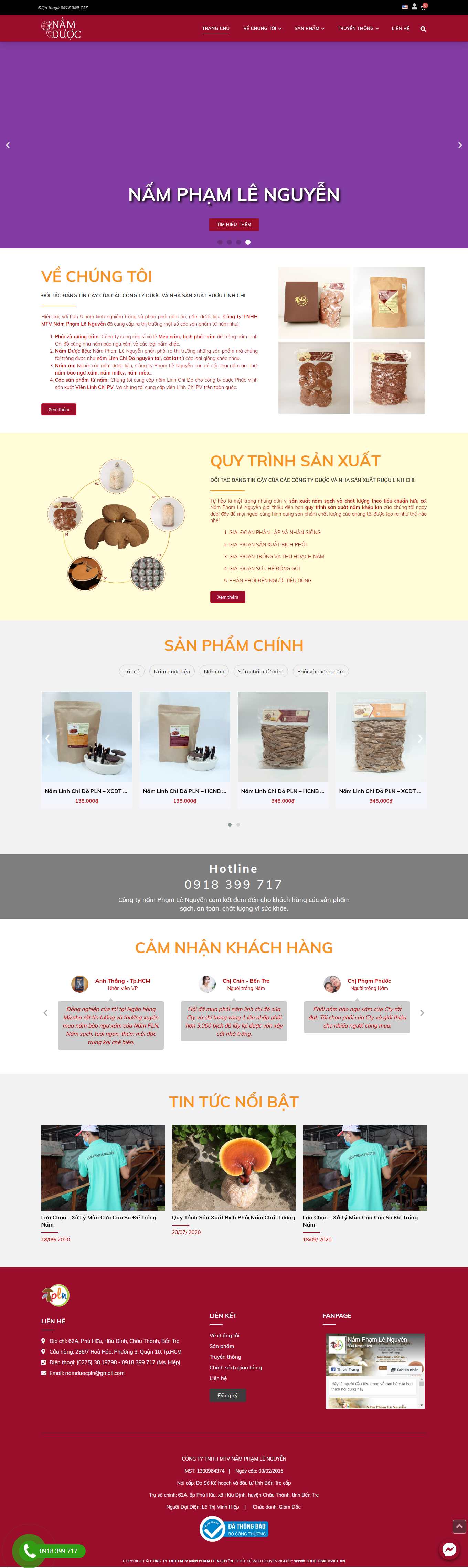 [ikute] Thiết kế Website Web bán nhân sâm linh chi - namduoclinhchicom