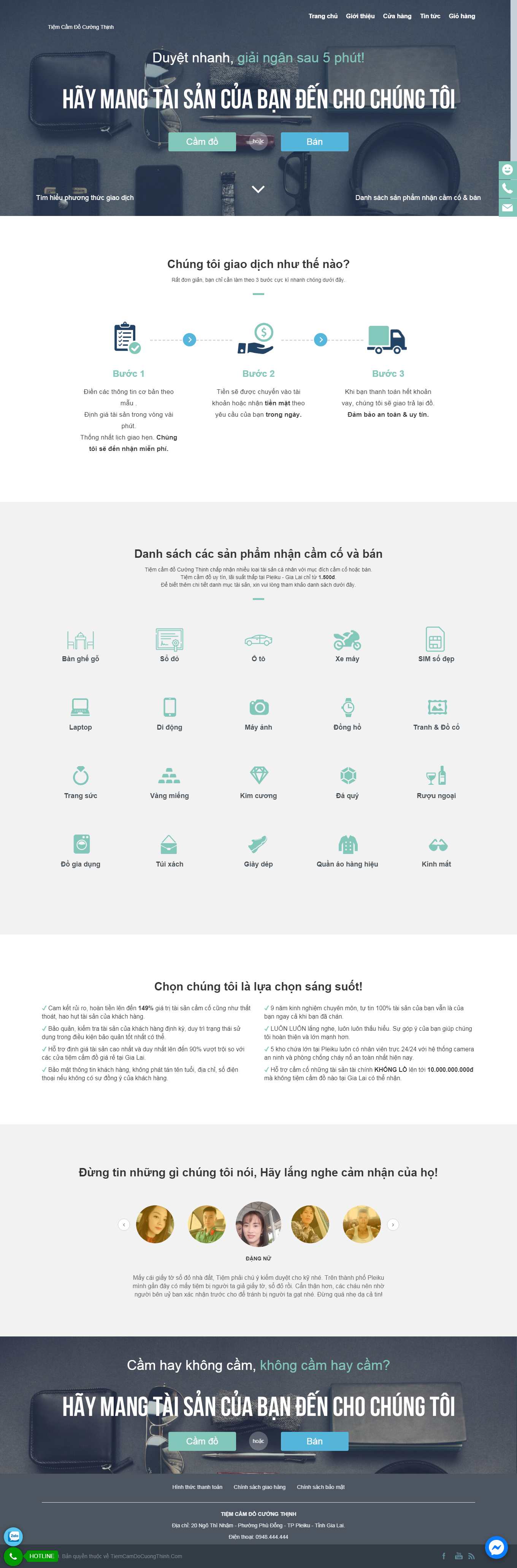 [dichvucamdoletruc] Thiết kế Website Web cầm đồ uy tín - tiemcamdocuongthinhcom