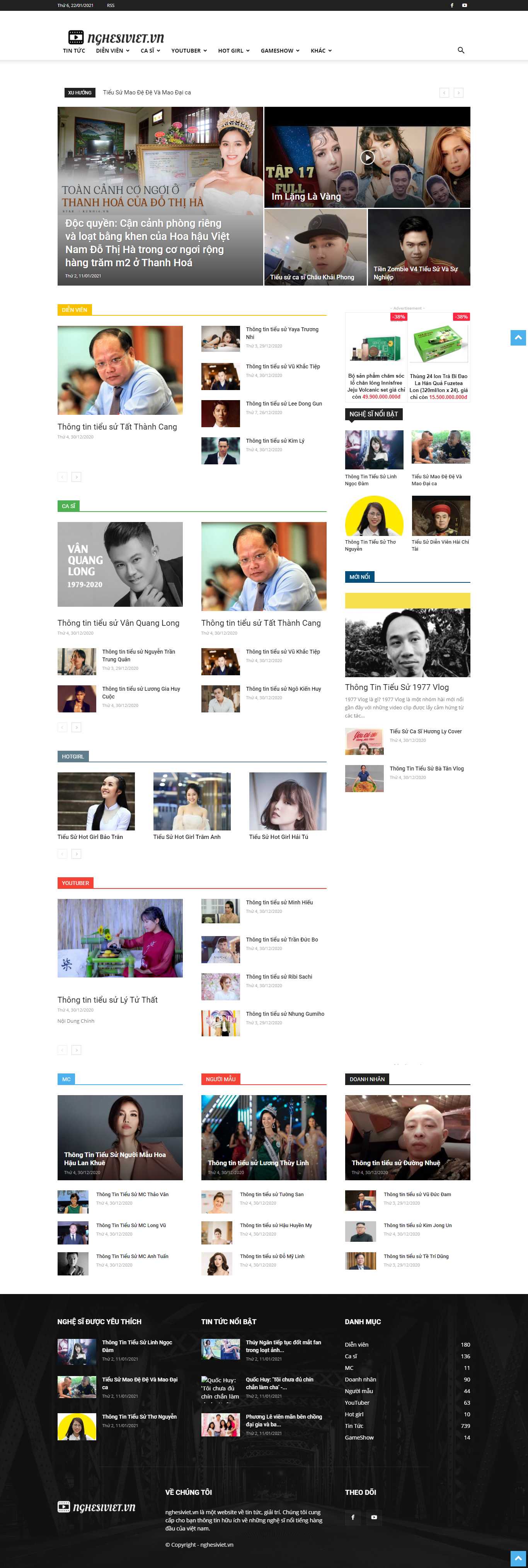 [nhac] Thiết kế Website Web Nghệ Sỹ Ca sĩ Cá Nhân - nghesivietvn