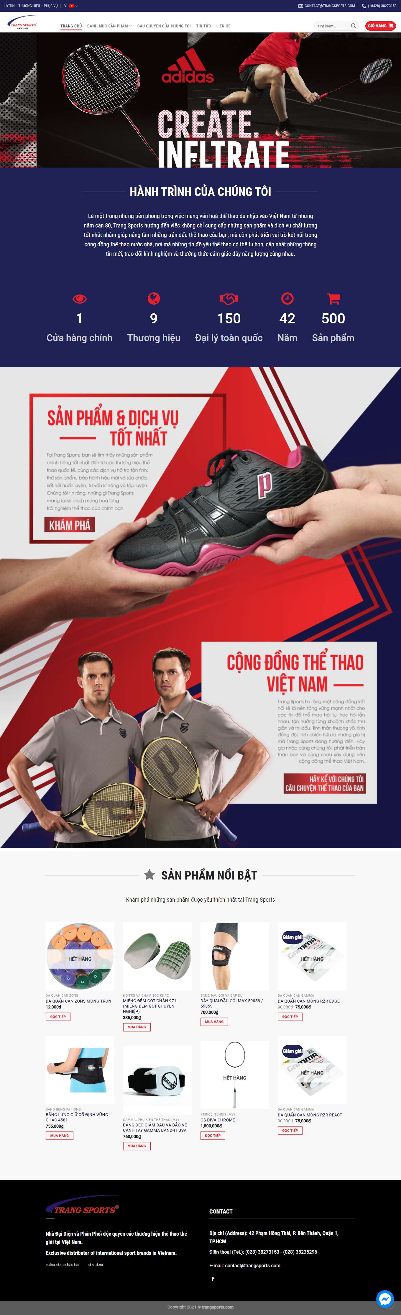 [zocker] Thiết kế Website Web dụng cụ thể thao - trangsportscom