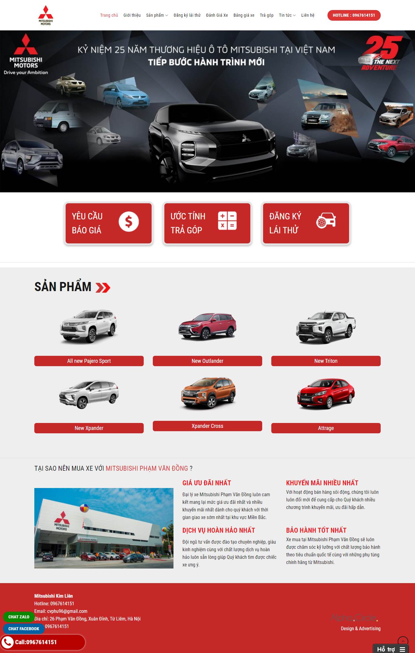 [fordthanhxuan] Thiết kế Website Web Ô tô Xe máy - mitsubishi26phamvandongcom