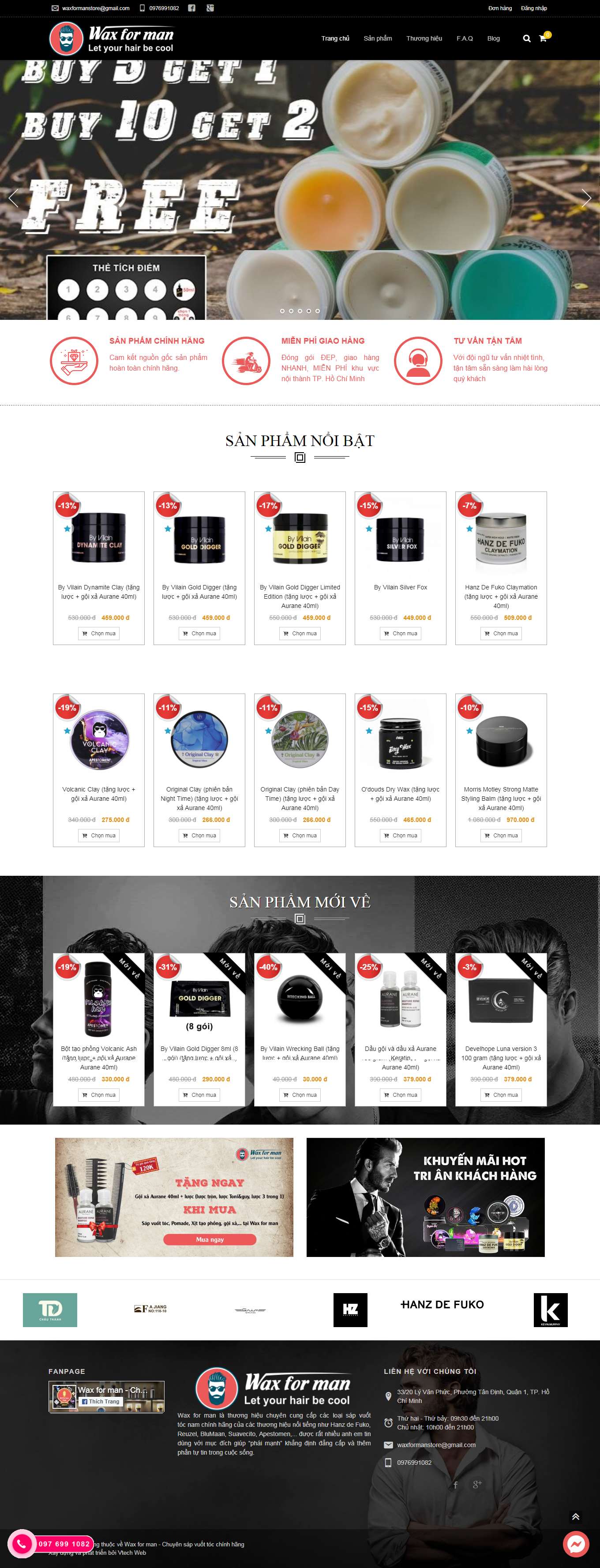 [fremen] Thiết kế Website Web bán sáp vuốt tóc - waxformancom