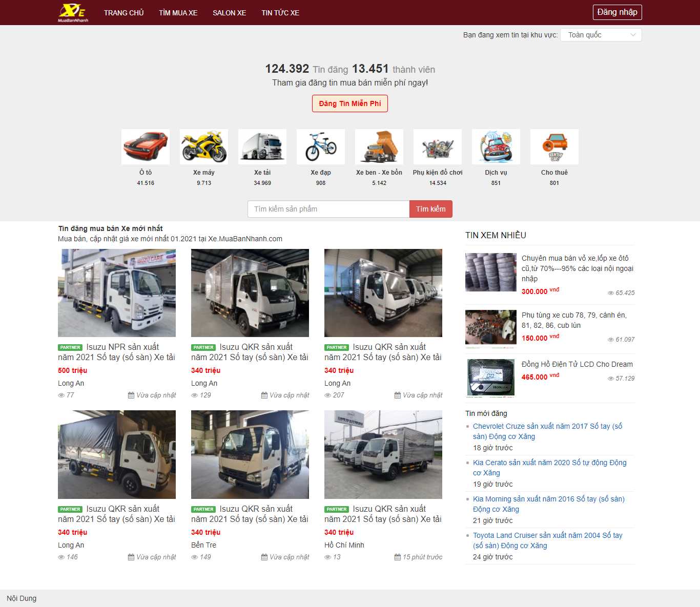 Thiết kế Website web vinalink - xemuabannhanhcom
