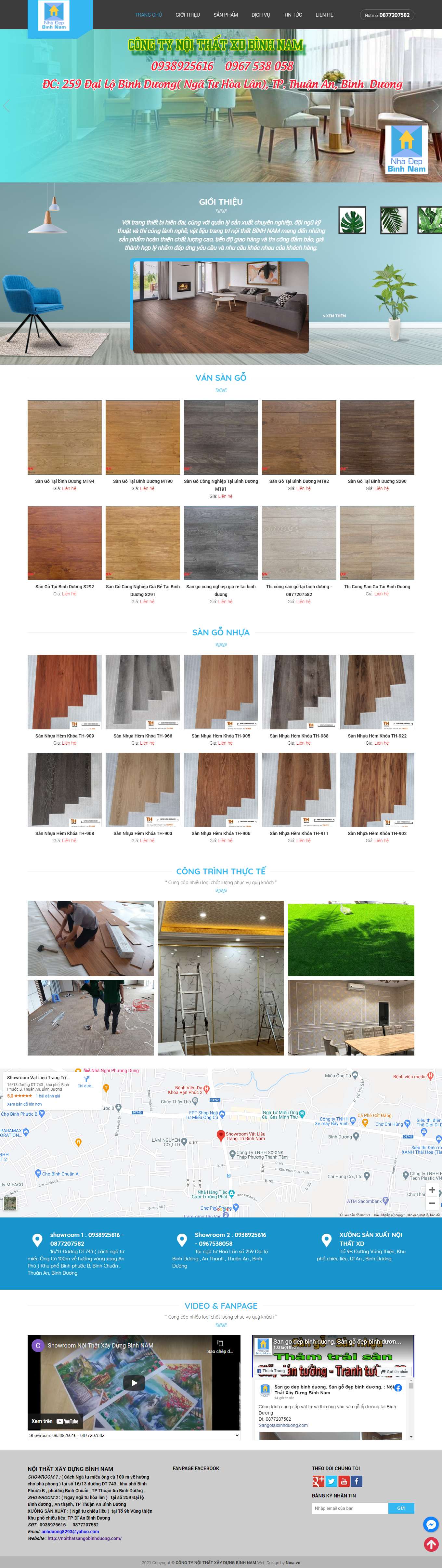Thiết kế Website Web sàn gỗ tự nhiên, sàn gỗ công nghiệp - noithatsangobinhduongcom
