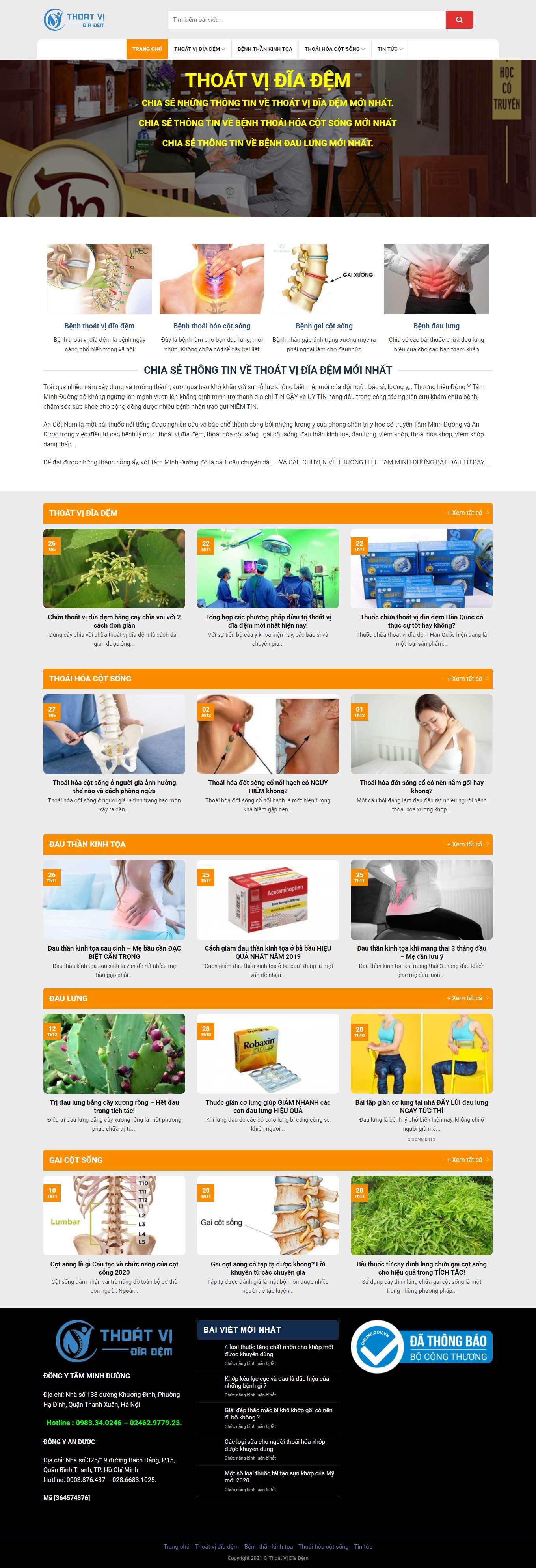 Thiết kế Website Web nhà thuốc đông y - thoatvidiademnet