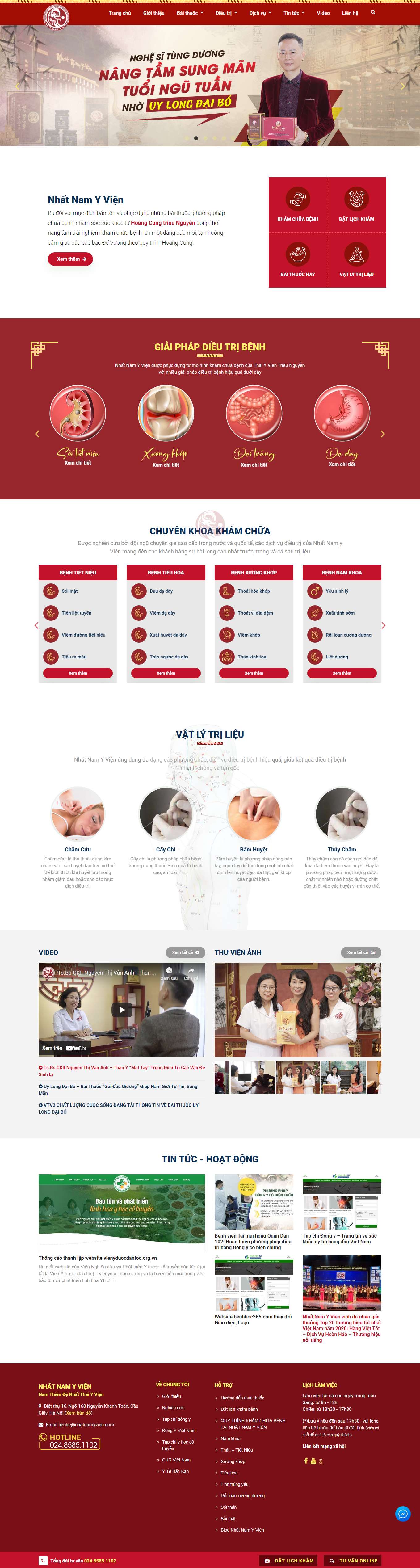 Thiết kế Website Web nhà thuốc đông y - nhatnamyviencom