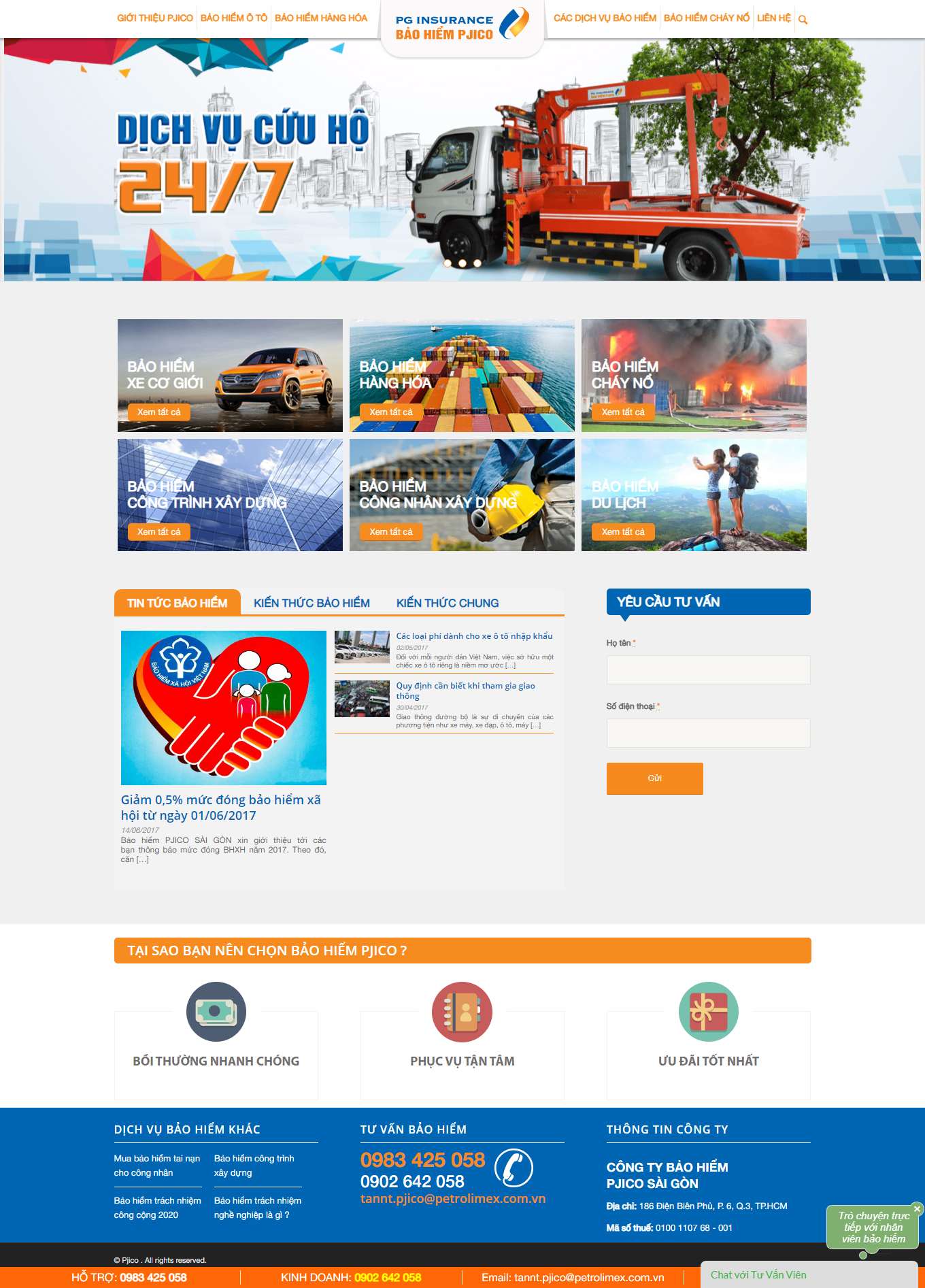Thiết kế Website Web bán bảo hiểm - baohiemxangdaunet