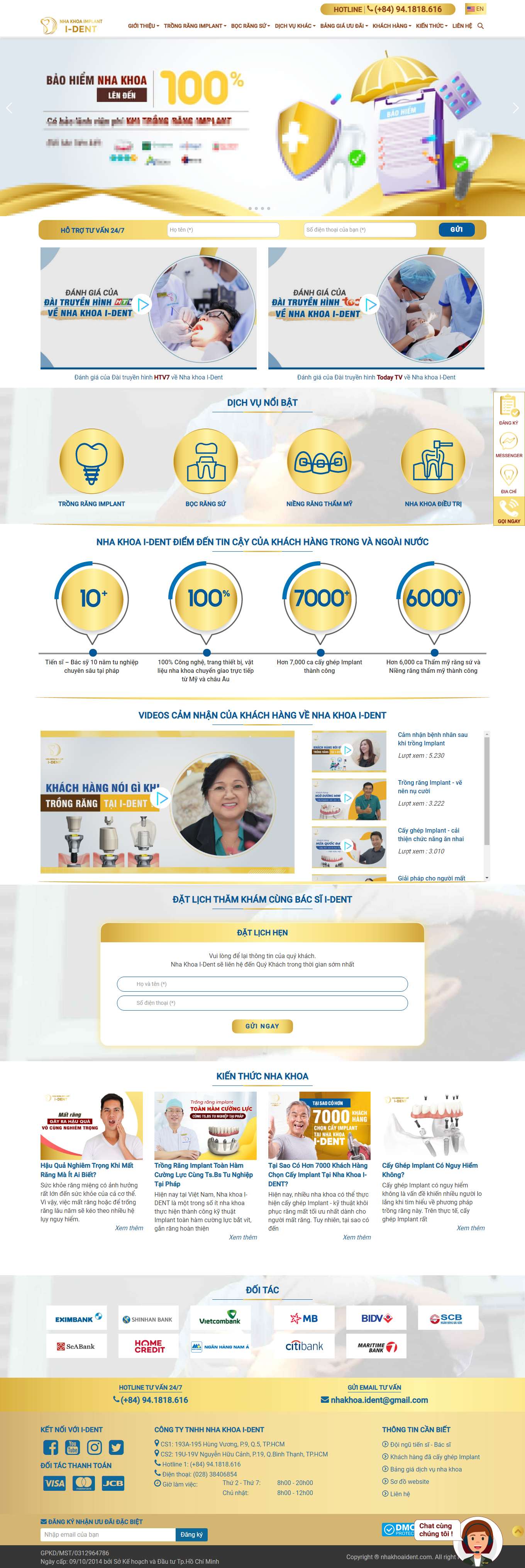 [nhakhoaparis] Thiết kế Website Web phòng khám nha khoa - nhakhoaidentcom