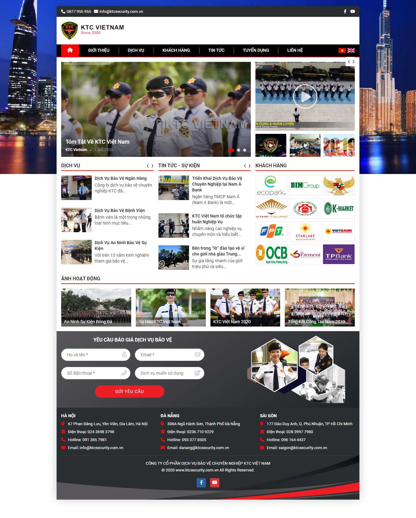 [thamtuphuctam] Thiết kế Website Web thuê vệ sĩ - ktcsecuritycomvn