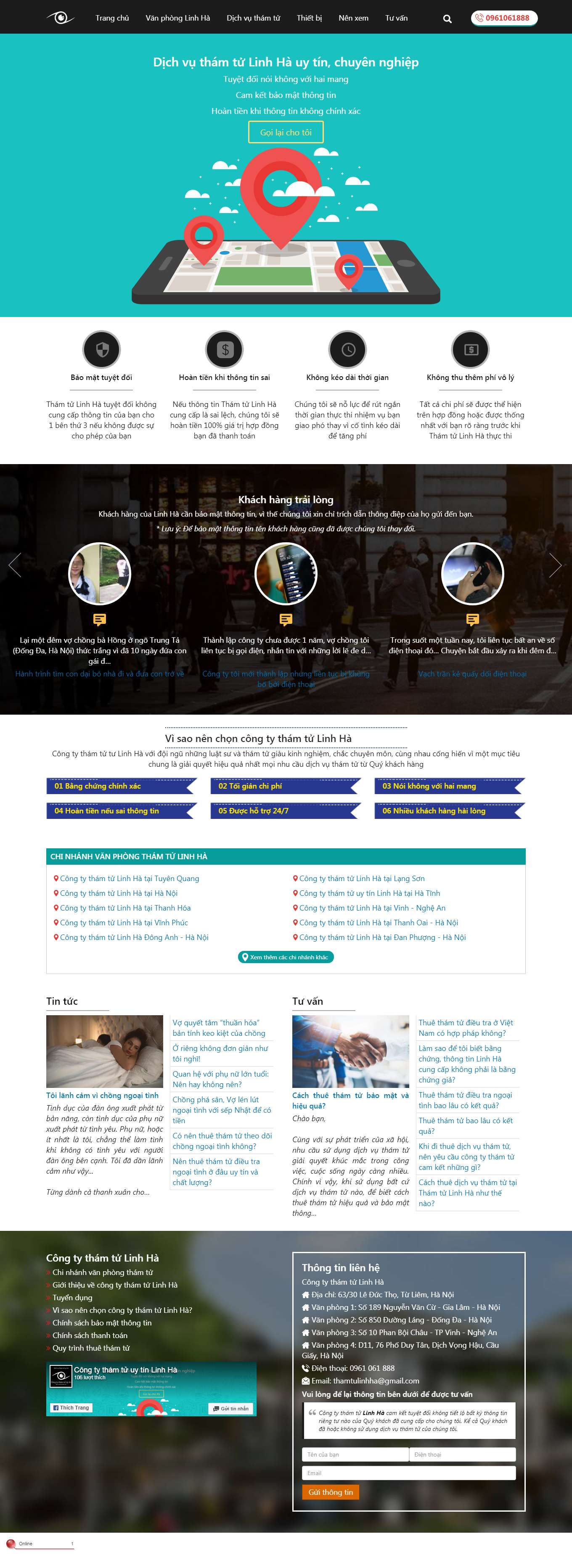 [thamtuphuctam] Thiết kế Website Web thuê vệ sĩ - thamtulinhhacom