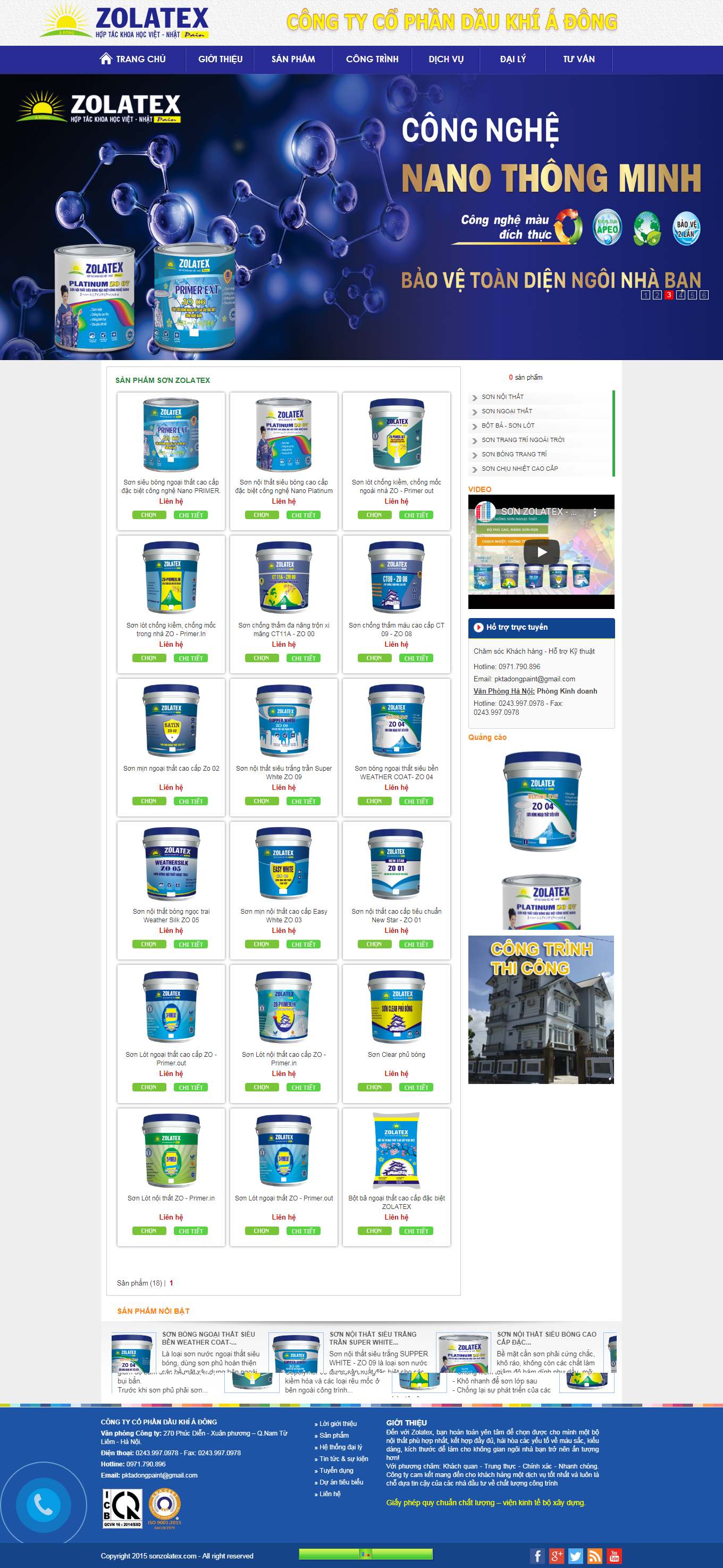 [sonhiepthanh] Thiết kế Website Web bán sơn nước, sơn tĩnh điện - sonzolatexcom