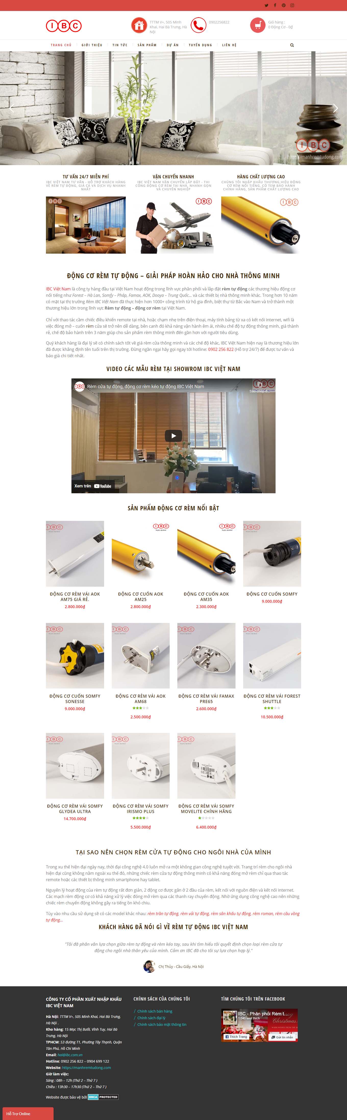 [remcuamilan] Thiết kế Website Web rèm văn phòng - manhremtudongcom