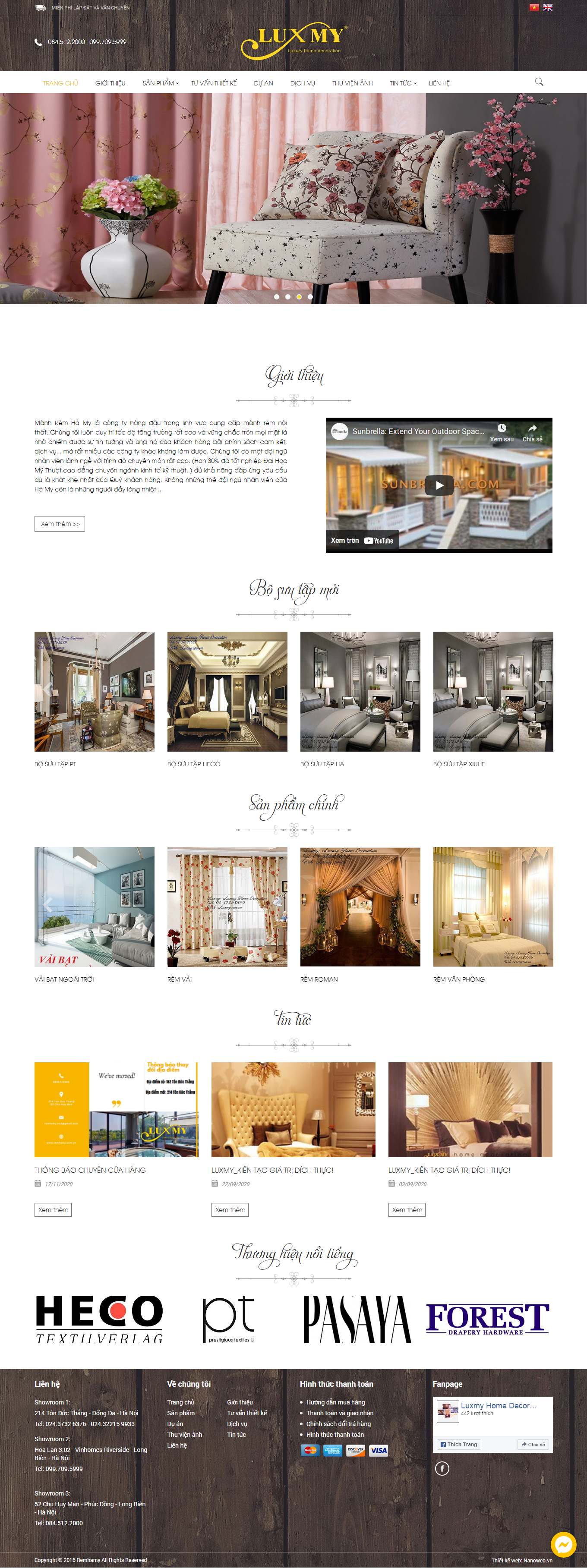 [remcuamilan] Thiết kế Website Web rèm văn phòng - remhamycomvn