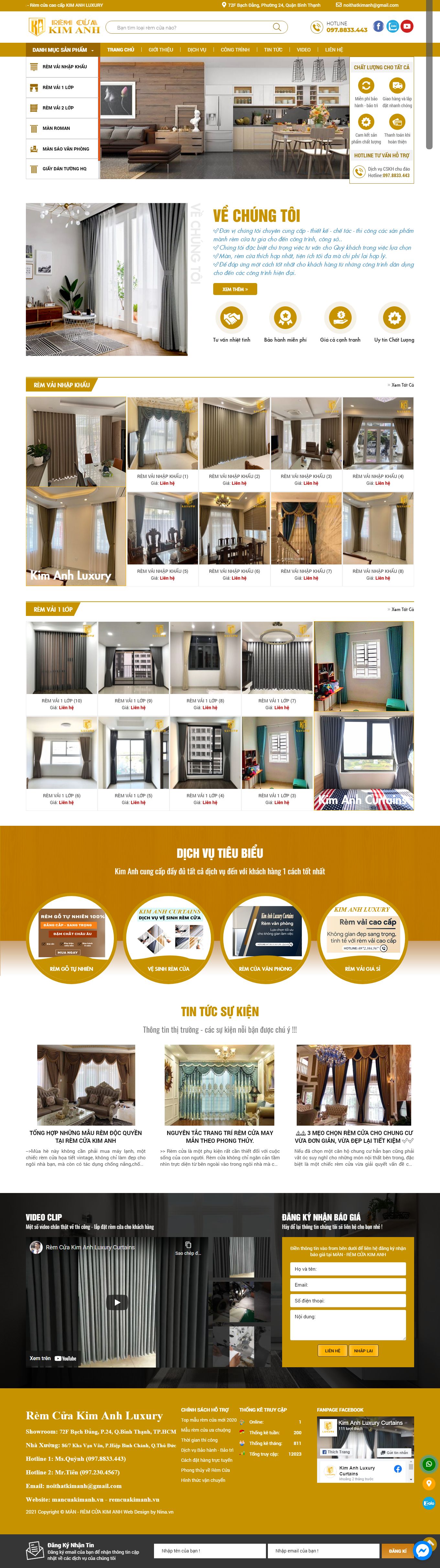 [remcuamilan] Thiết kế Website Web rèm văn phòng - mancuakimanhvn