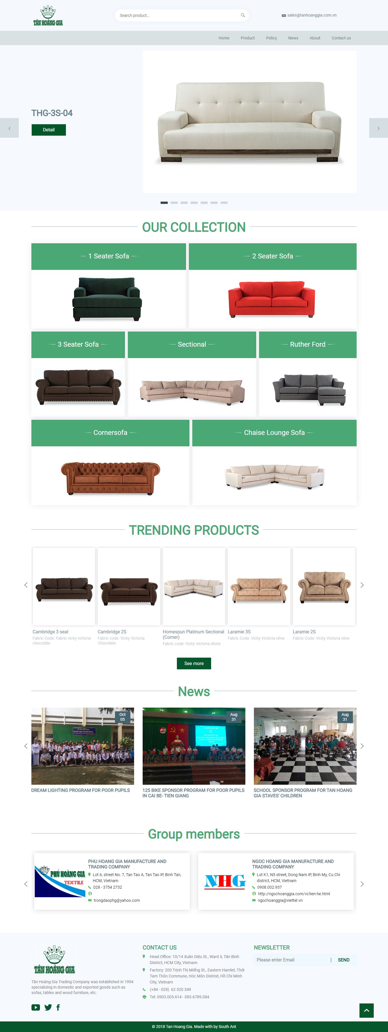 [sofagalaxy] Thiết kế Website Web sofa nhập khẩu - tanhoanggiacomvn