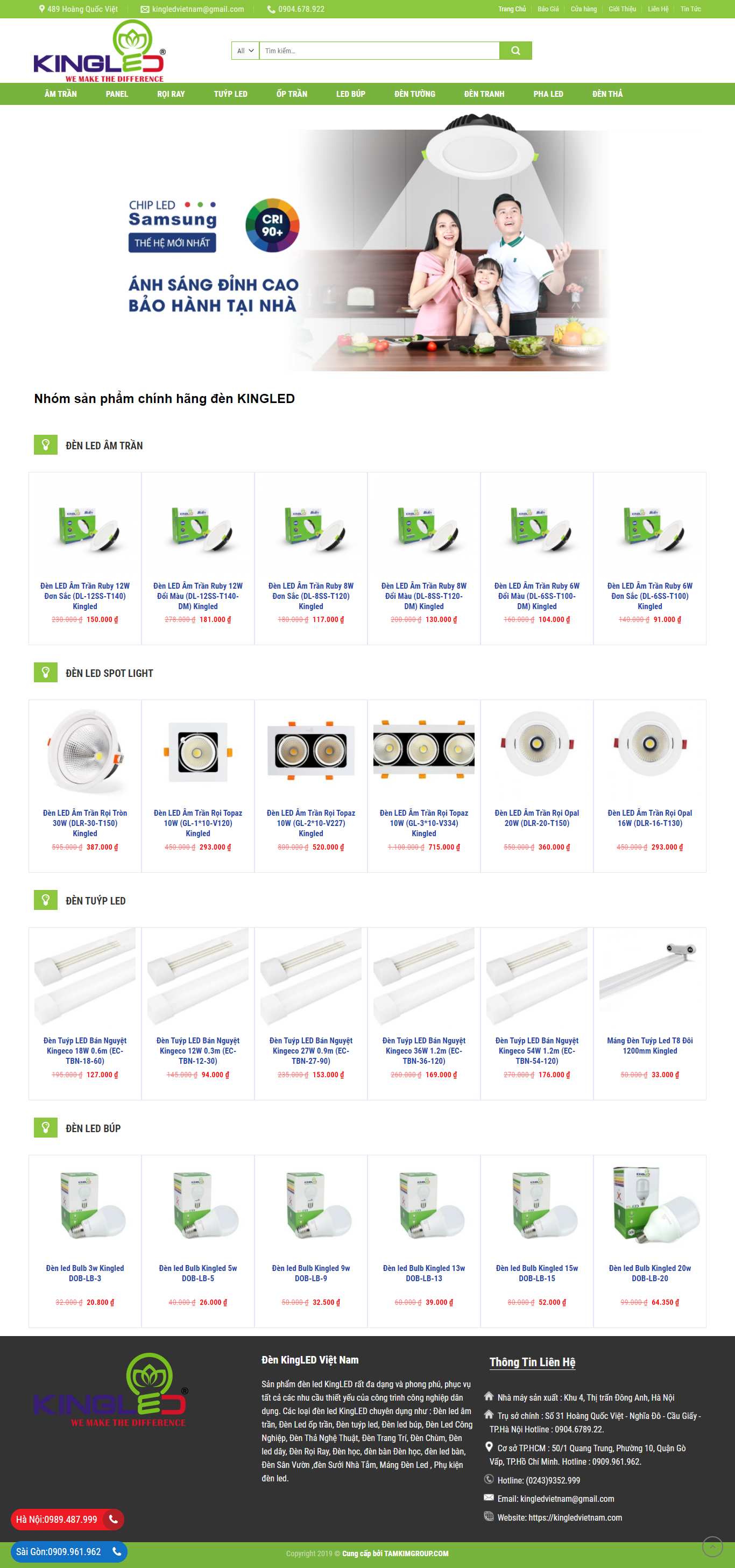 Thiết kế Website web bkns - kingledvietnamcom