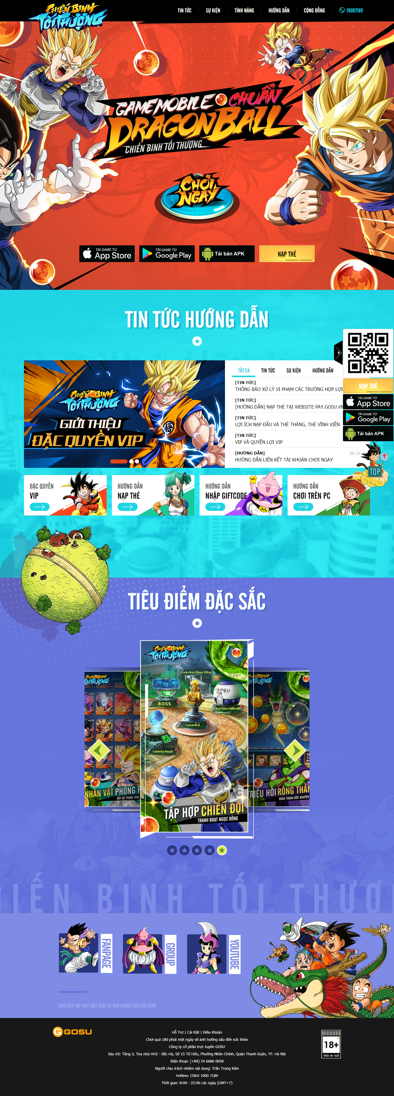 [sanaccgame] Thiết kế Website Web giới thiệu game, trò chơi điện tử - chienbinhtoithuongvn