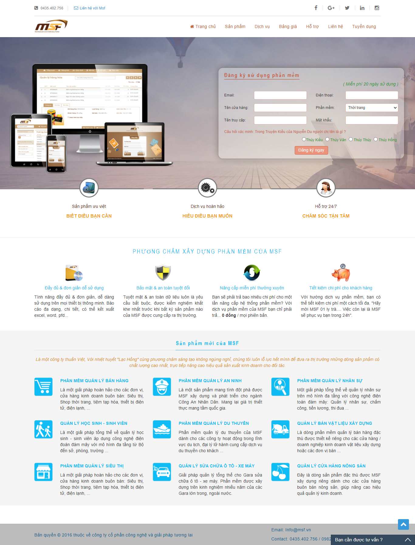 Thiết kế Website web mona - msfvn