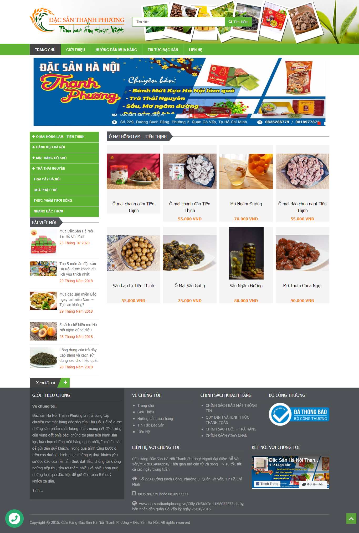 [dacsan3mien] Thiết kế Website Web bán bánh cáy - dacsanthanhphuongvn