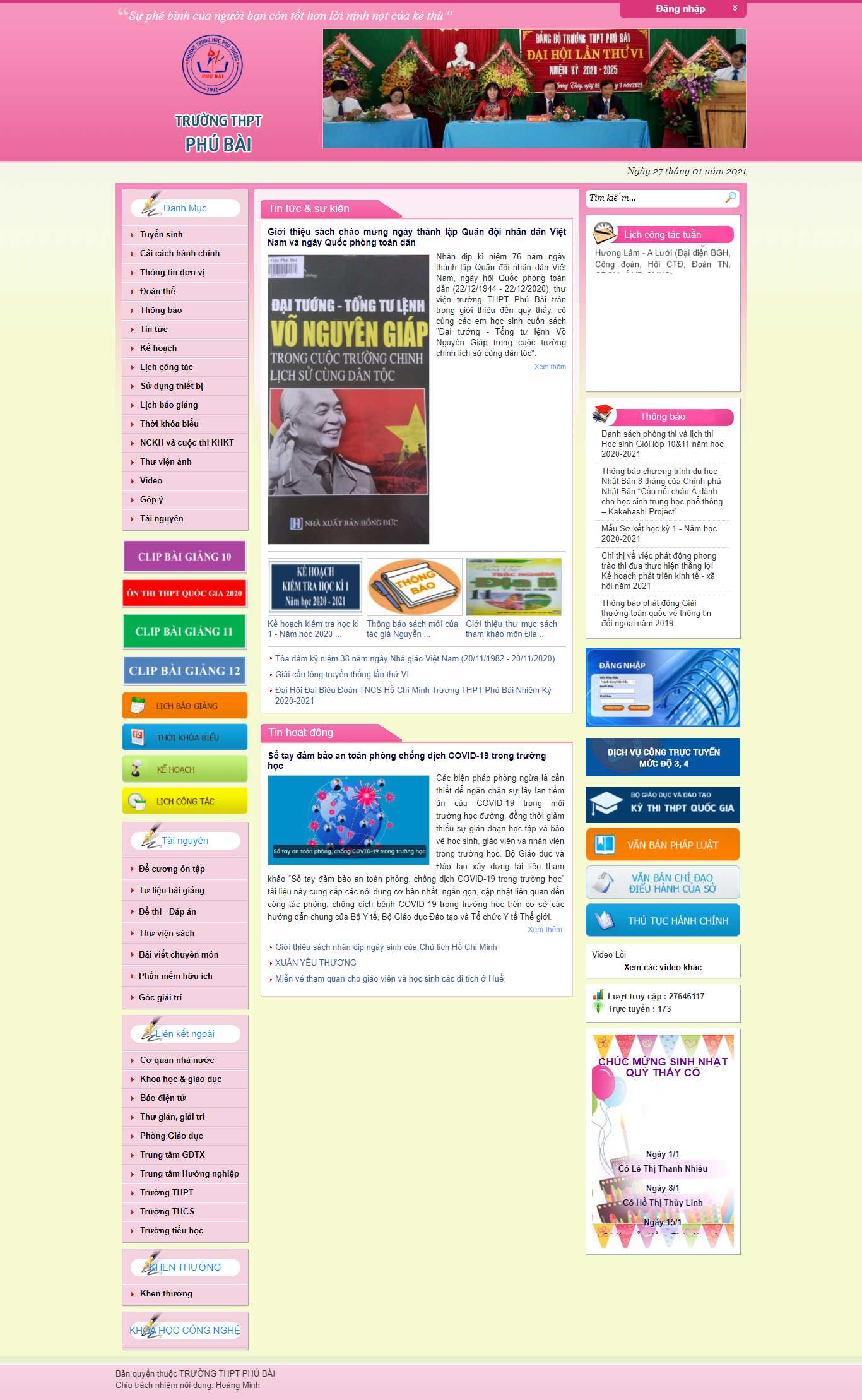 [thcsgiangvo-hn] Thiết kế Website Web trung học cơ sở - thpt-pbaithuathienhueeduvn