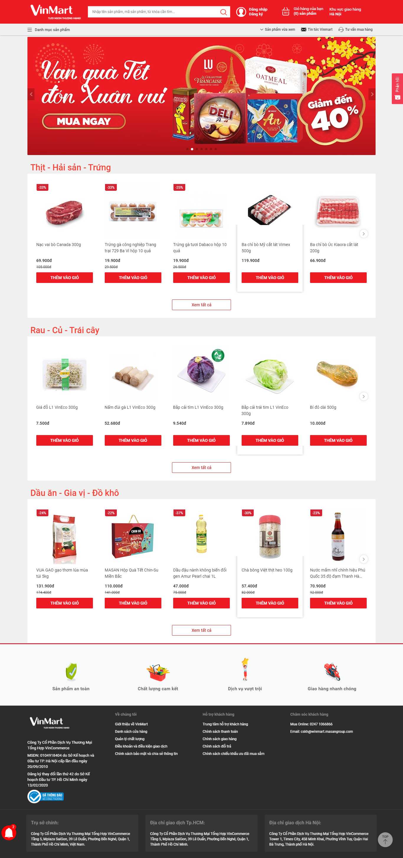 [vinmart] Thiết kế Website Web bán đồ tạp hoá - vinmartcom