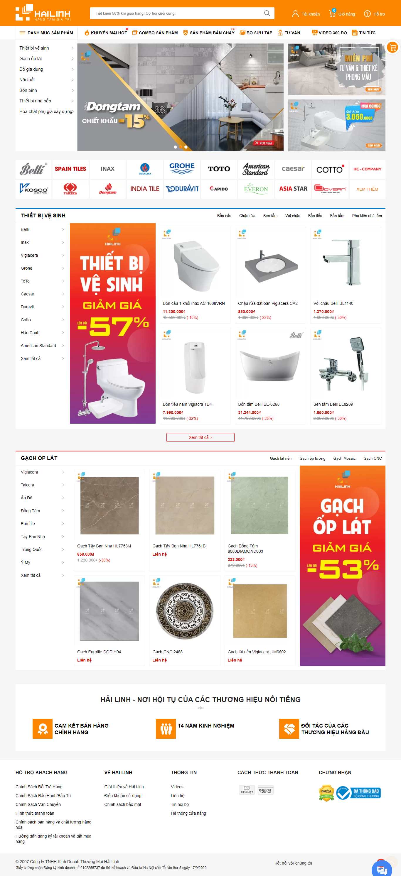 [amygrande] Thiết kế Website Web bán gạch ốp lát - hailinhvn