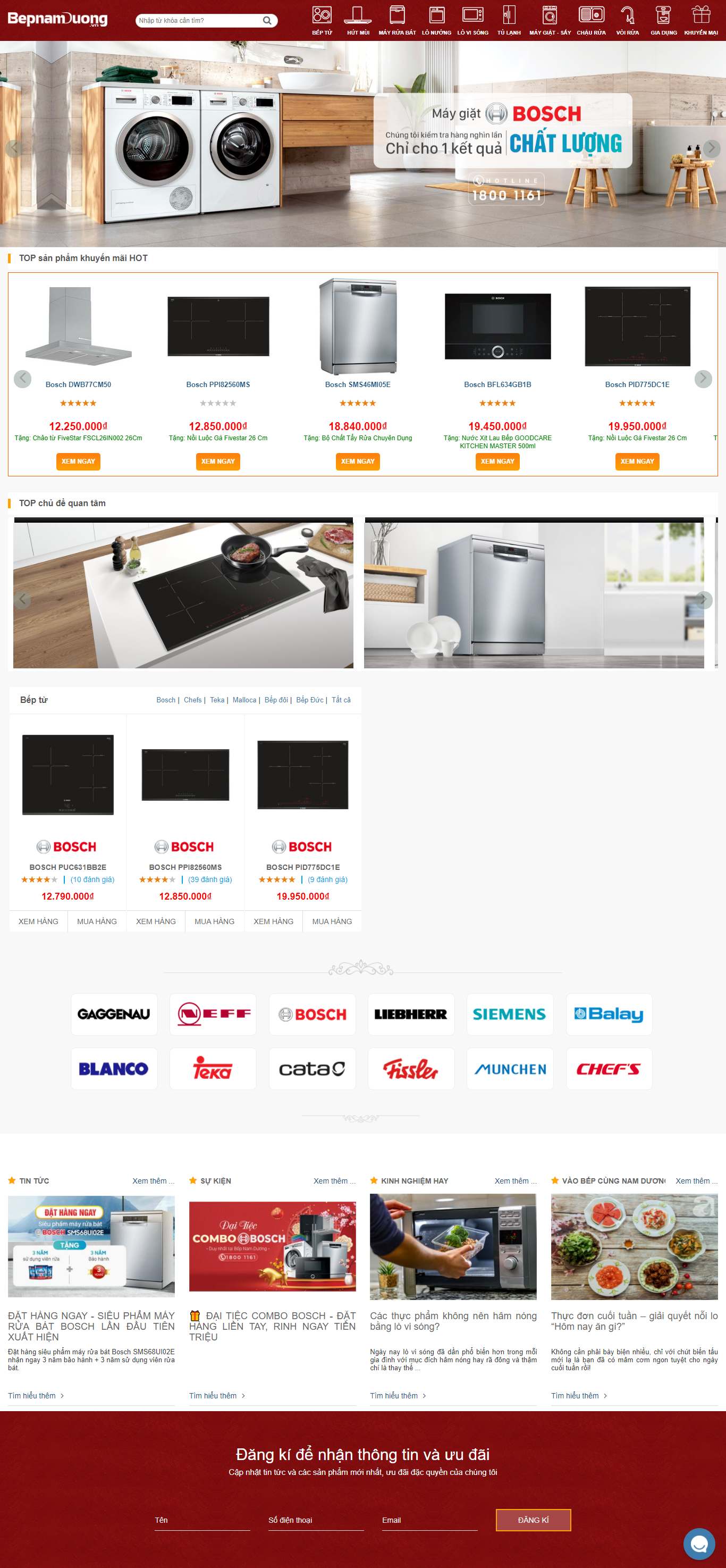 [thietbibepinox] Thiết kế Website Web bán máy rửa chén bát - bepnamduongvn