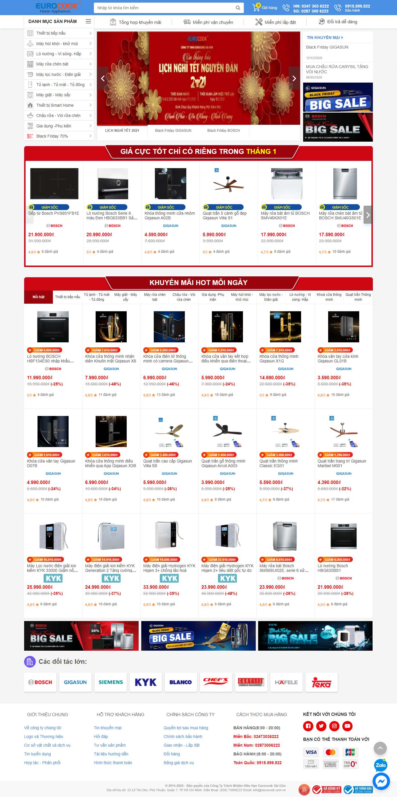 [thietbibepinox] Thiết kế Website Web bán máy rửa chén bát - eurocookcomvn