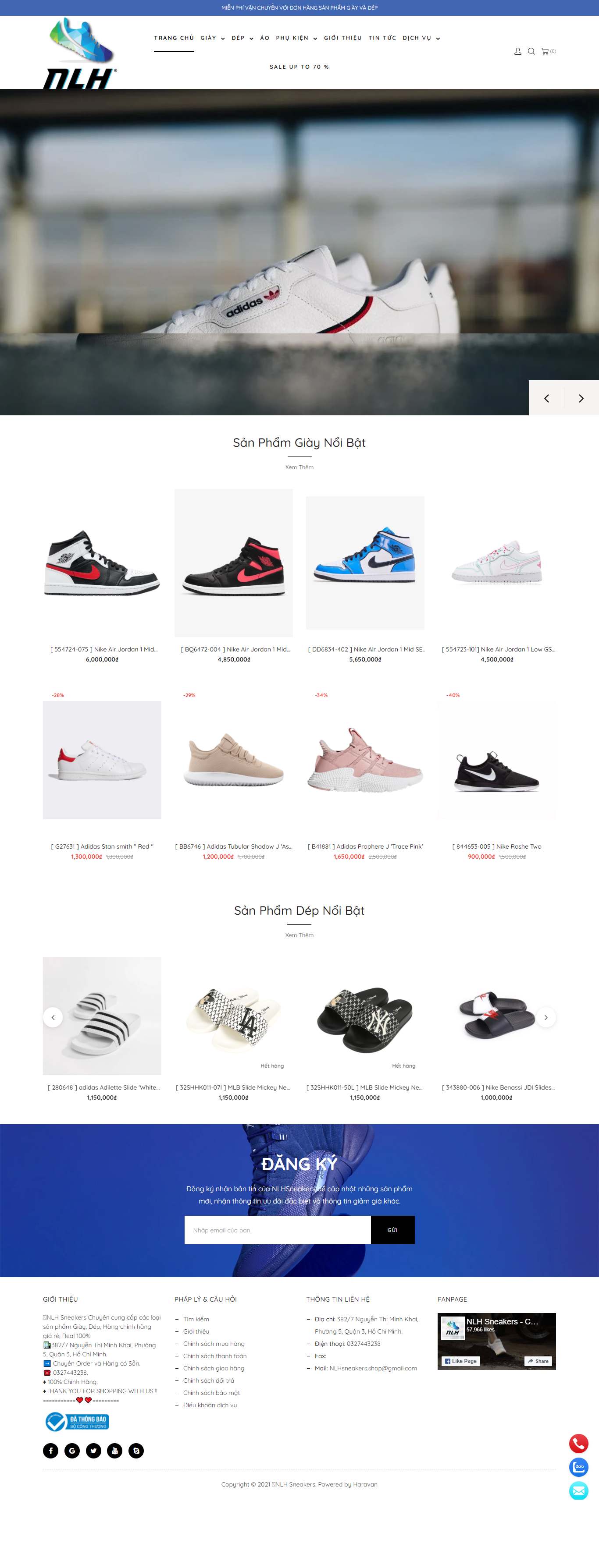 [f5fashion] Thiết kế Website Web bán giày thể thao - nlhsneakersvn