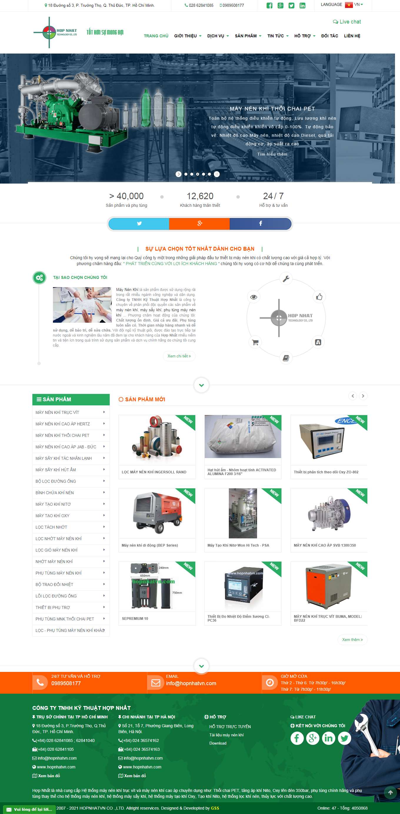[thienmavn] Thiết kế Website Web máy nén khí - hopnhatvncom