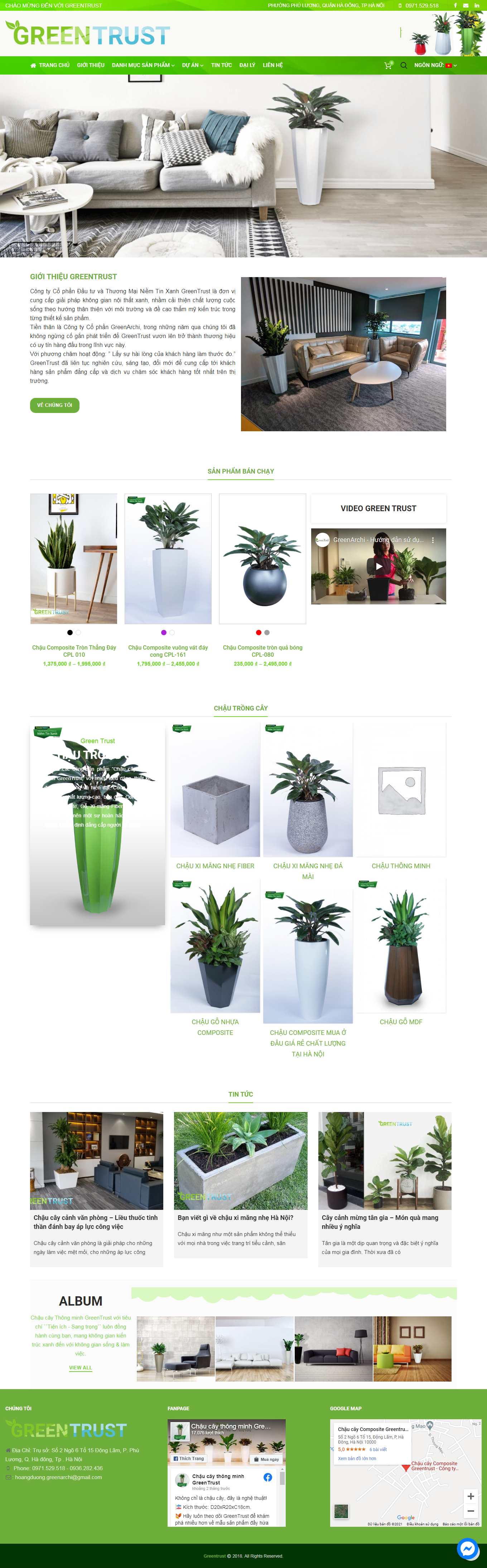 [hoadepviet] Thiết kế Website Web bán cây cảnh trong nhà - greentrustvn