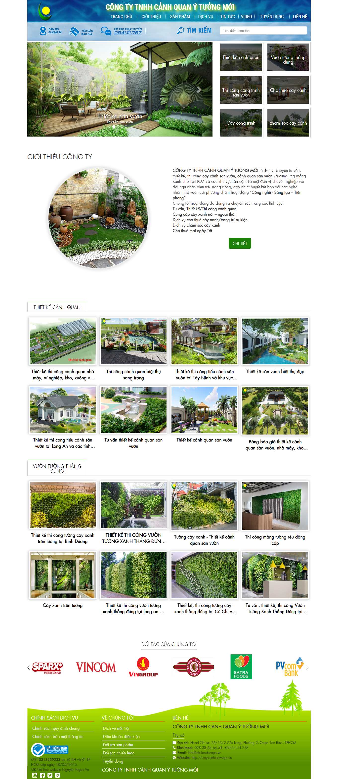 Thiết kế Website Web cây cảnh đẹp - caycanhsanvuonvn