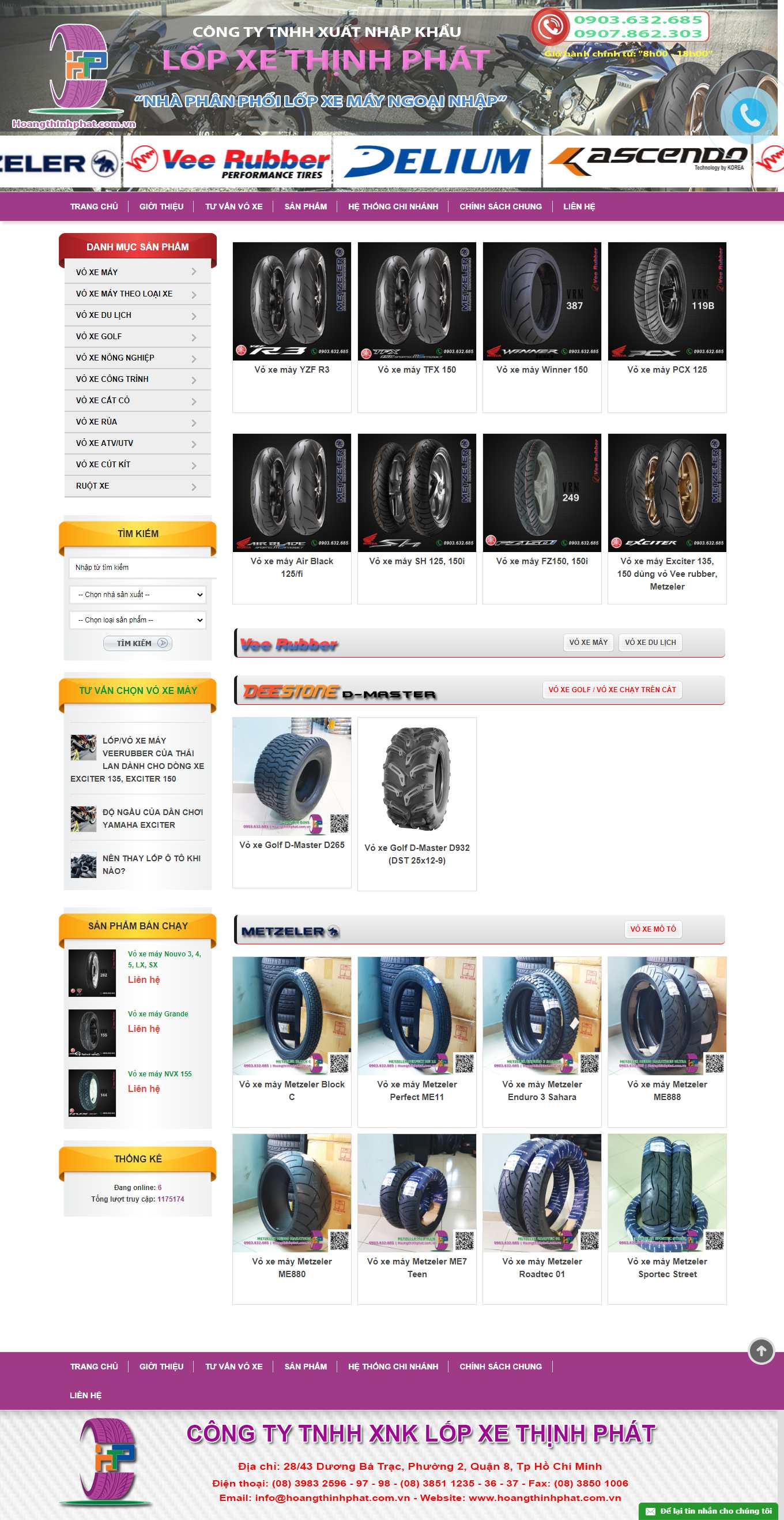 [shop2banh] Thiết kế Website Web bán lốp xe máy, ô tô - hoangthinhphatcomvn