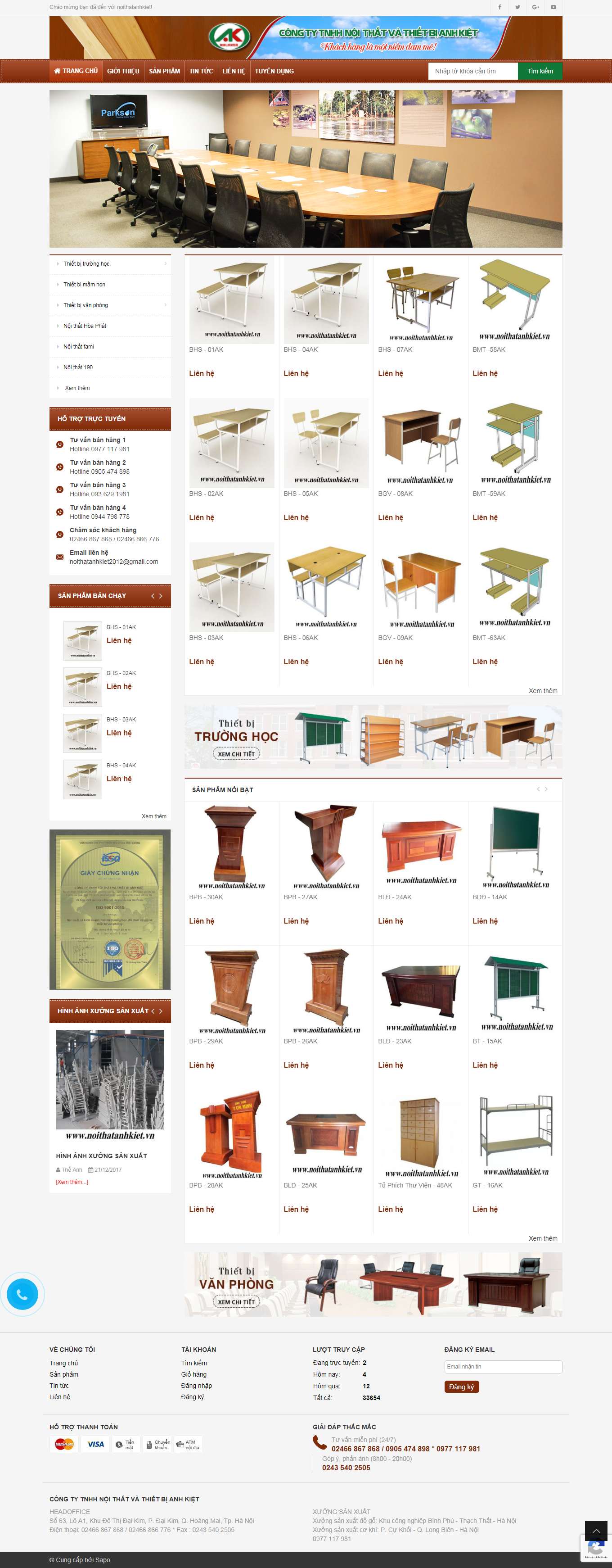 Thiết kế Website Web bàn học cho bé - noithatanhkietvn