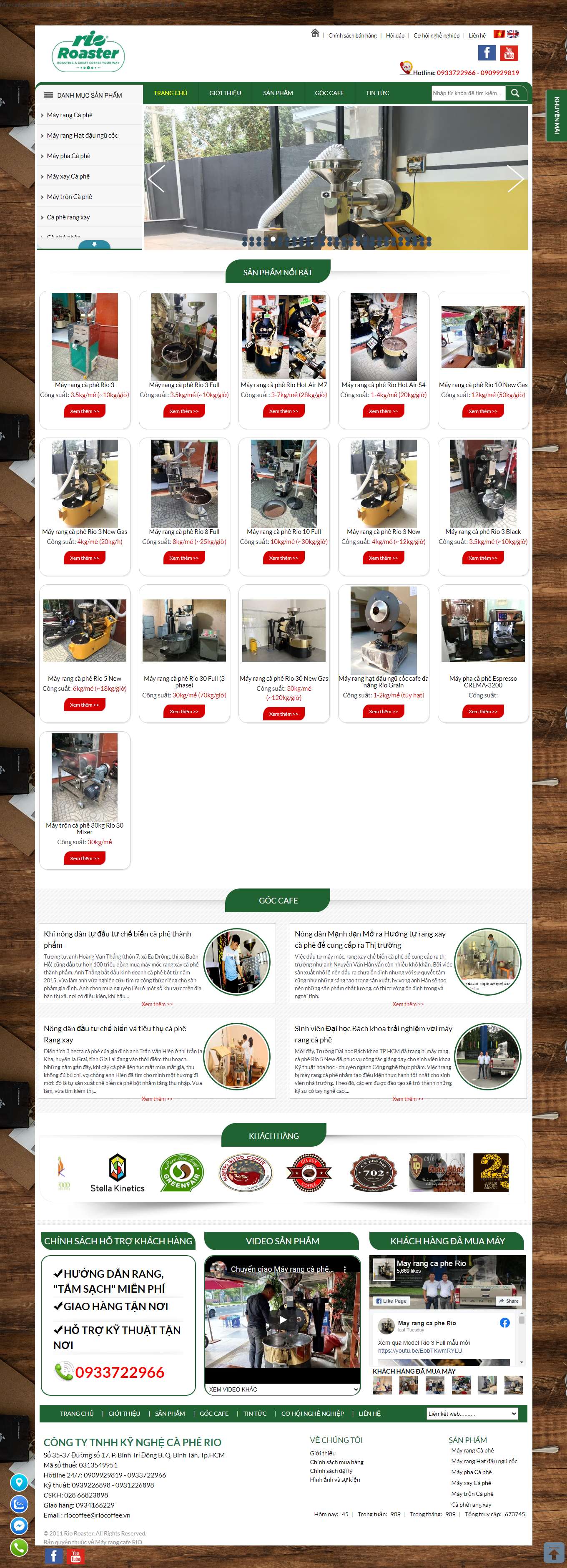 [hoanghiepcoffee] Thiết kế Website Web bán máy pha cafe - mayrangngucoccom